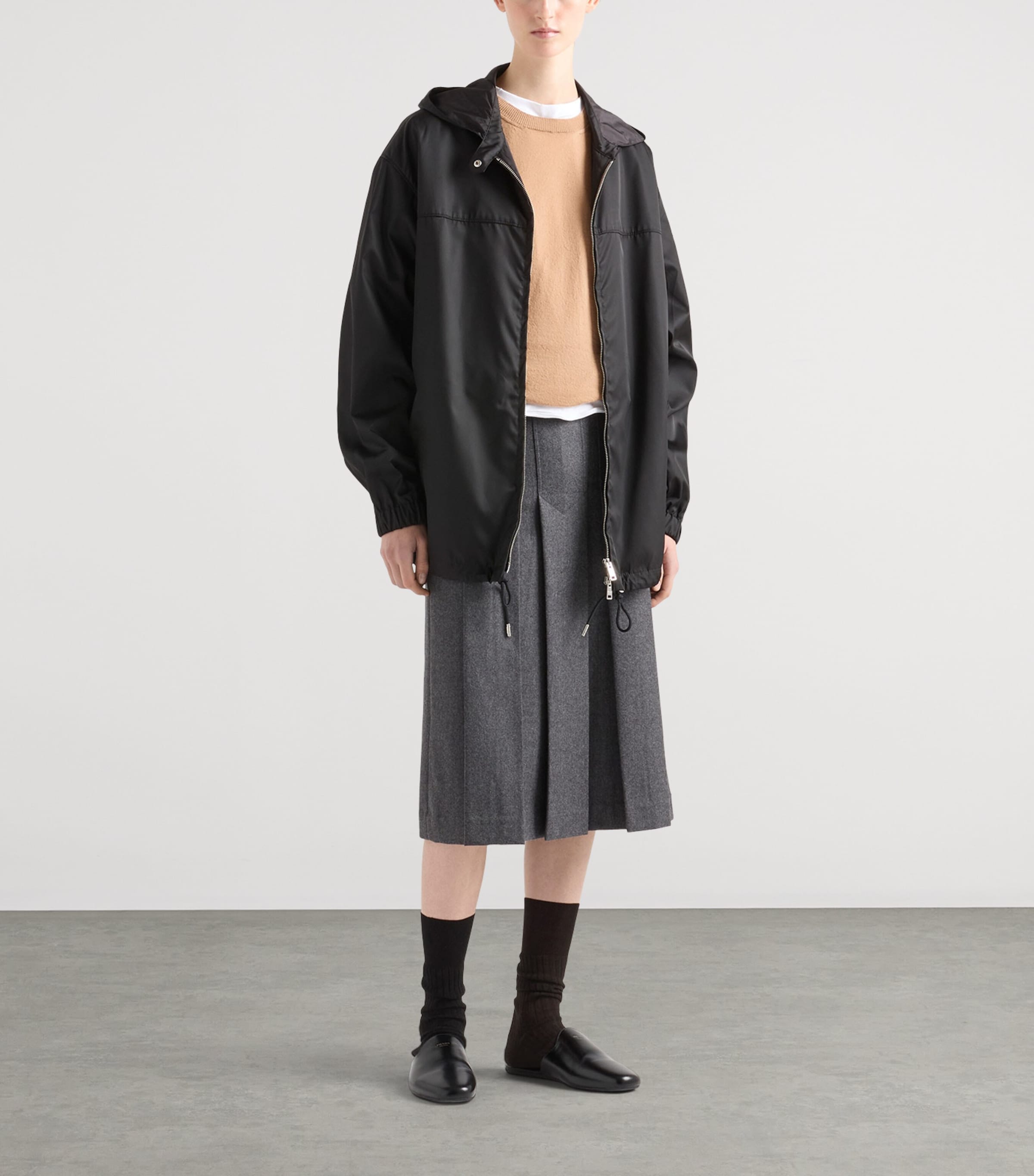 Prada Womens Re-Nylon Hooded Jacket Image 2