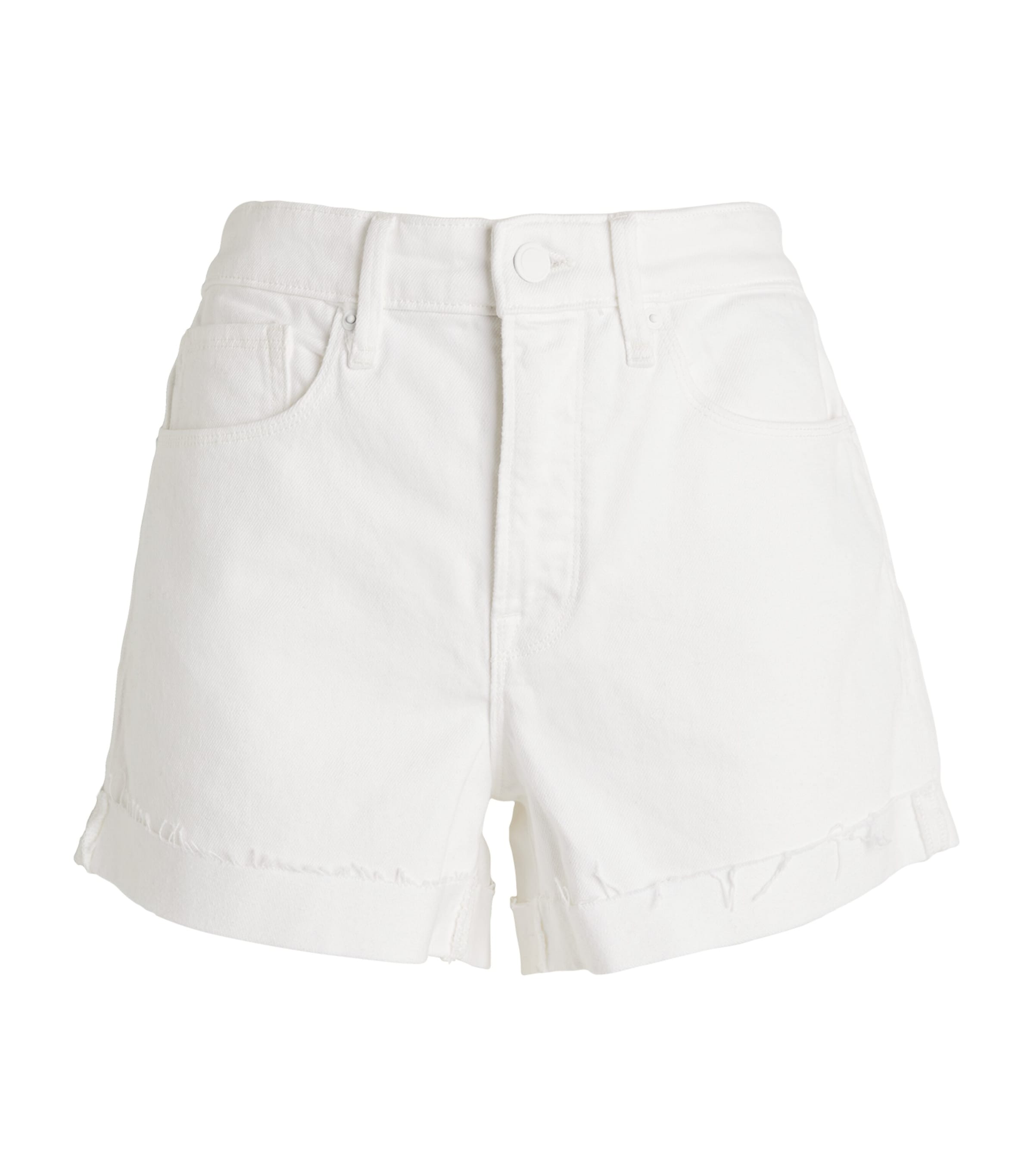 Good American Denim Good Girlfriend Shorts In White