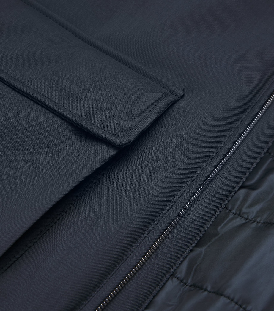 Wool Bomber Jacket 9200 BLUE Image 5