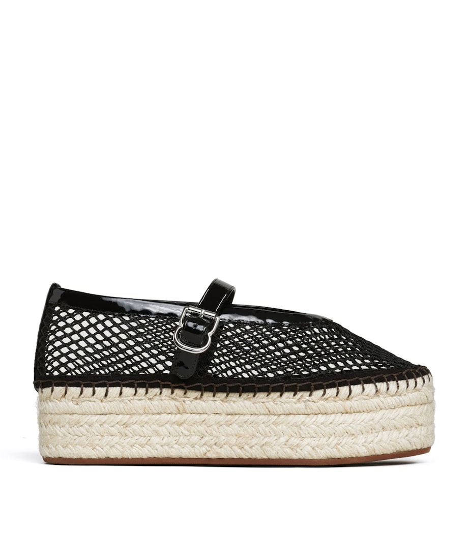 Alaïa Net Platform Espadrilles Black Image 1
