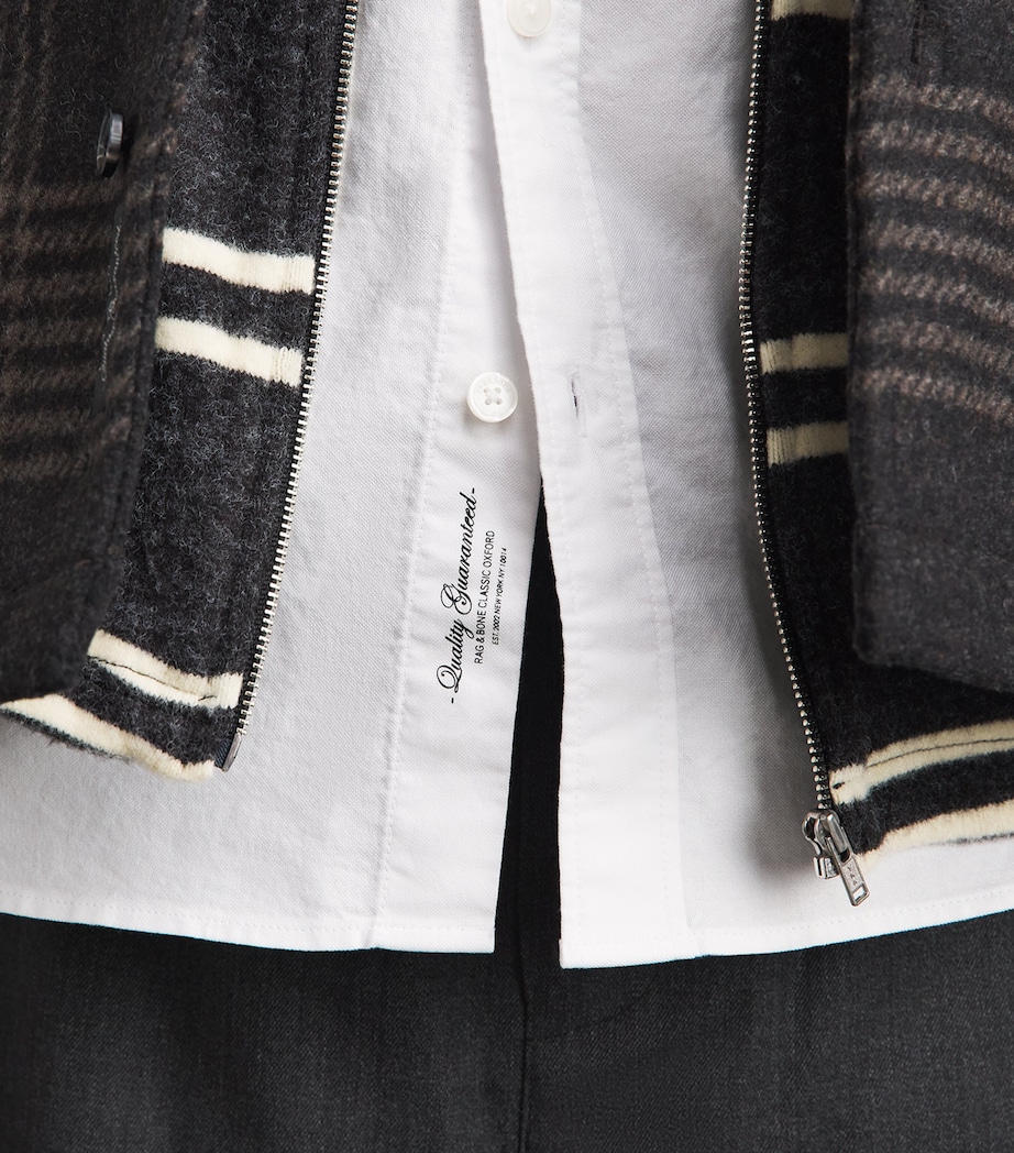 Rag & Bone Mens Cotton Avery Long-Sleeve Shirt Ltblustrip Image 3
