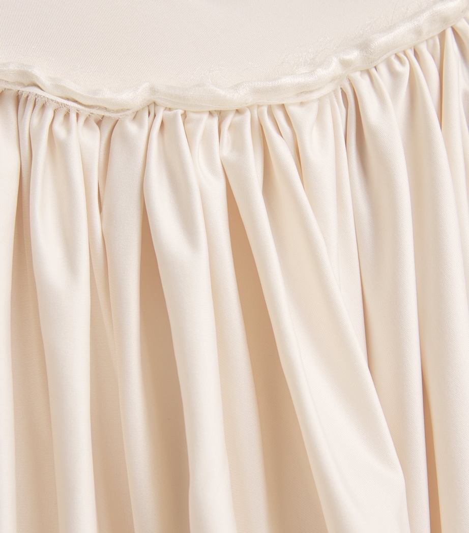 Fitted Mylaya Long-Sleeve Gown WHITE Image 5