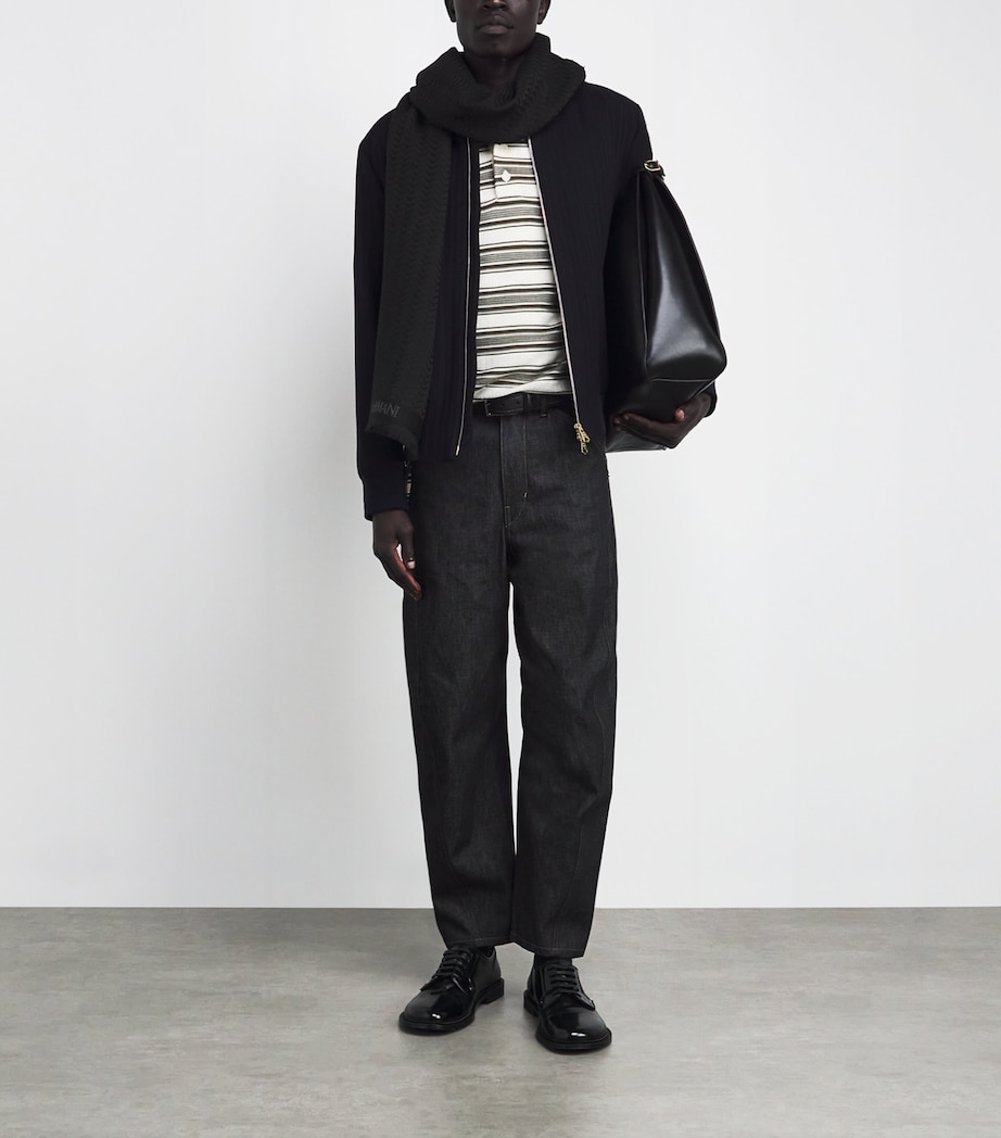 Wool Geometric Print Scarf FC027 Image 2