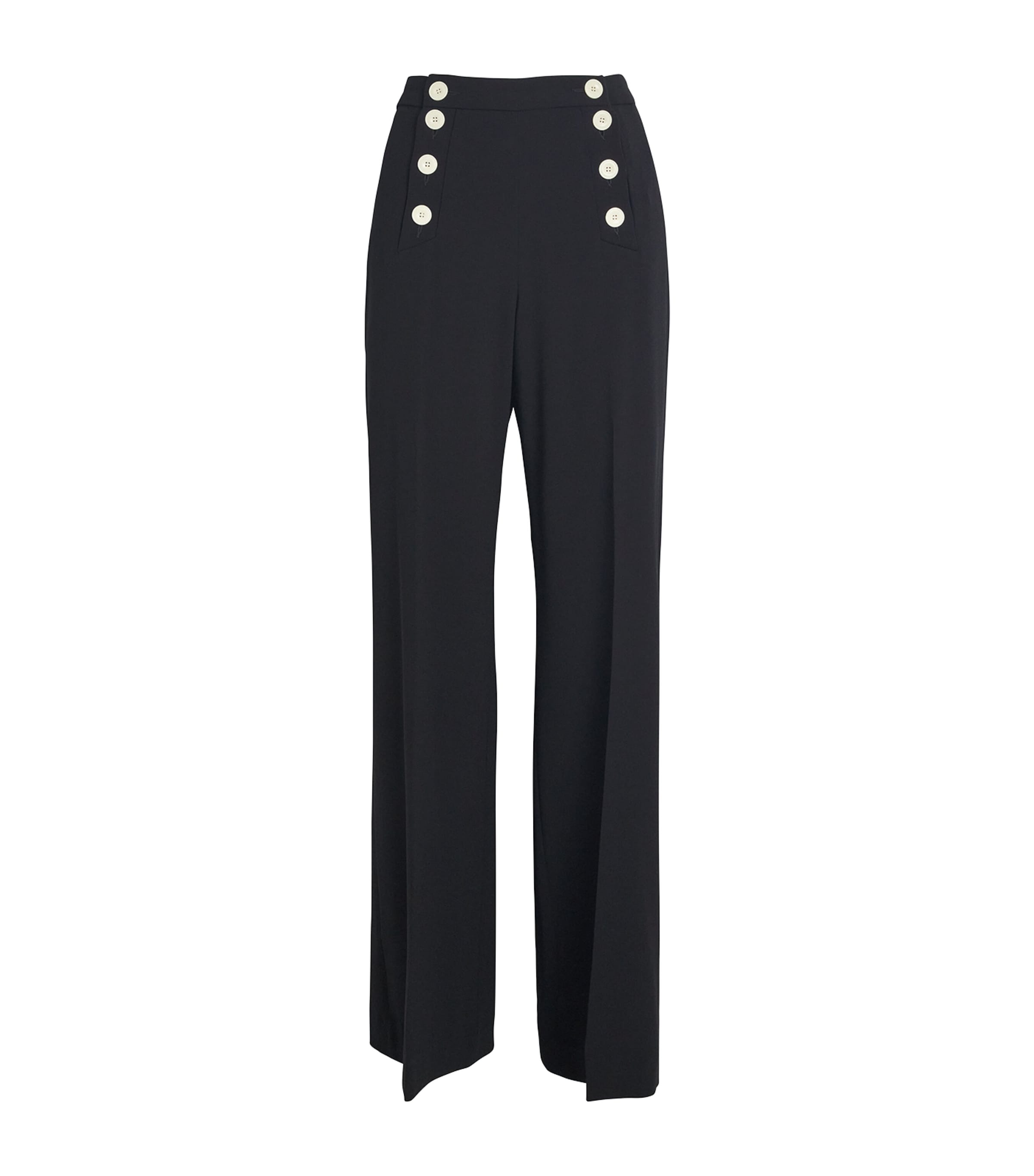 Claudie Pierlot Flared Sailor Trousers In Black