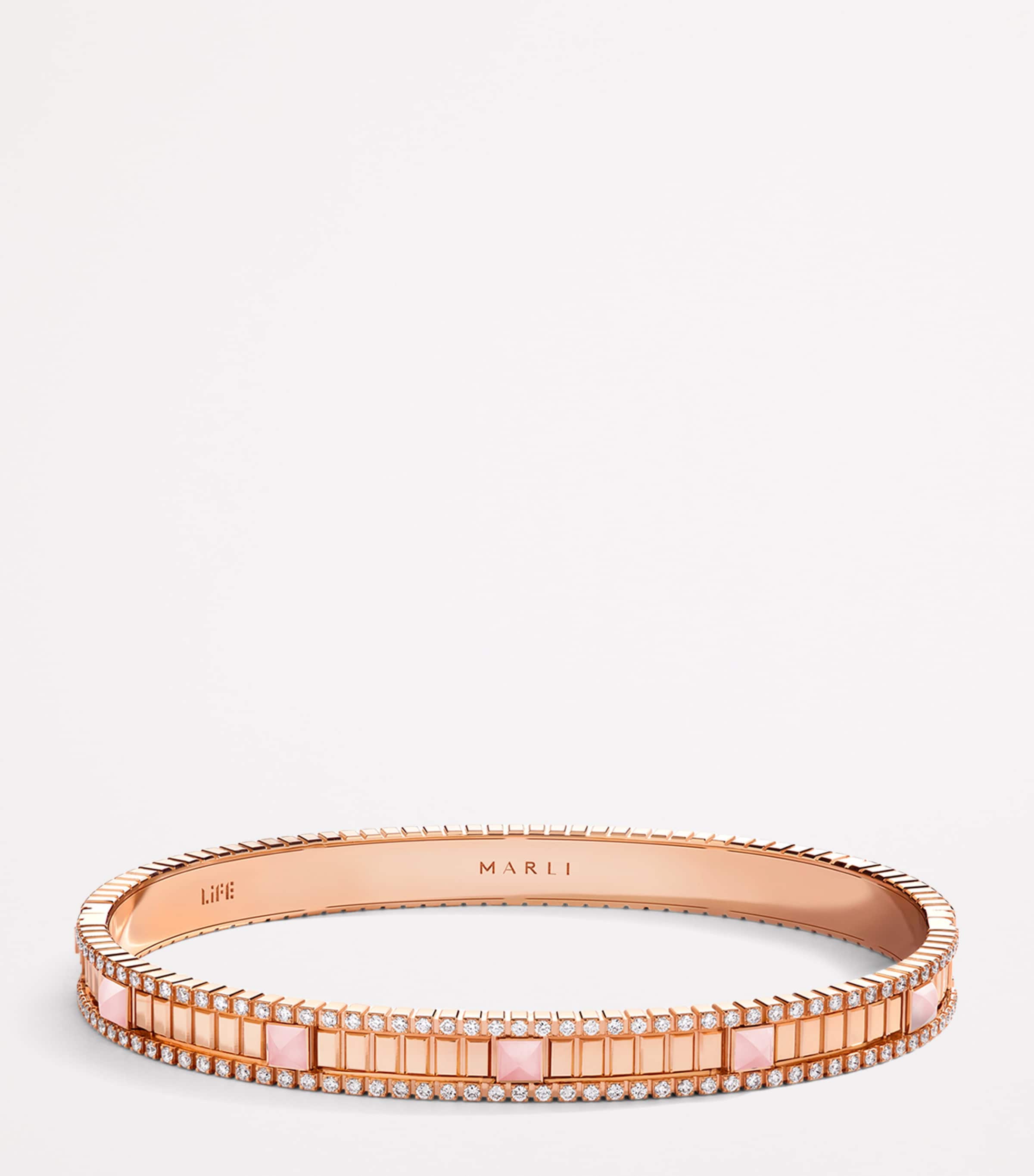 Rose Gold, Diamond and Quartzite Life Bangle ROSE GOLD Image 2