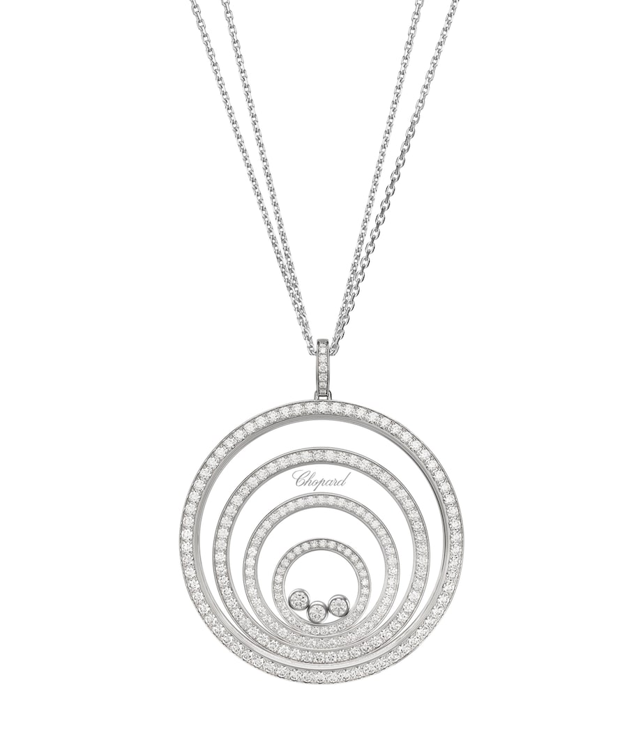 White Gold and Diamond Happy Spirit Pendant Necklace 18K WHITE GOLD Image 1
