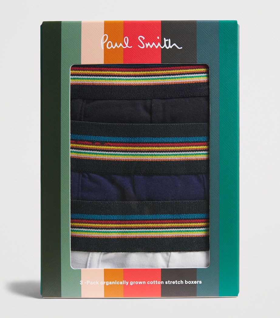 Paul Smith Mens Stretch-Organic Cotton Trunks (Pack of 3) Plate Image 4