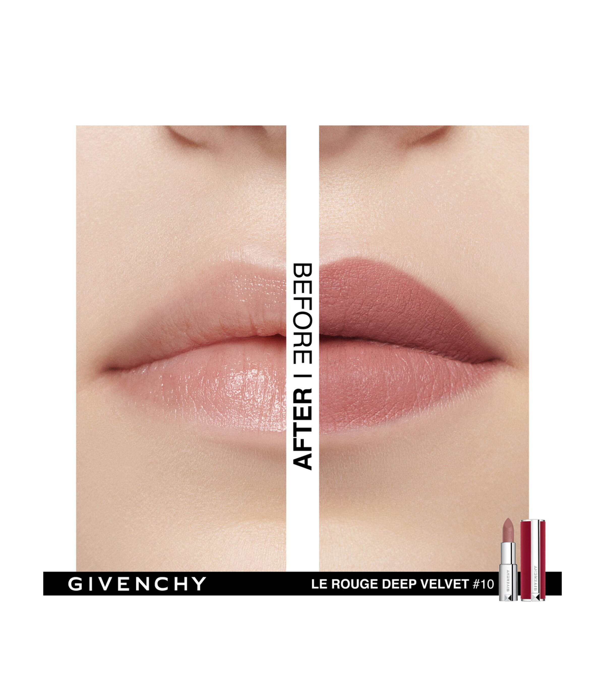 Givenchy Le Rouge Deep Velvet Lipstick Beige Nu Image 6