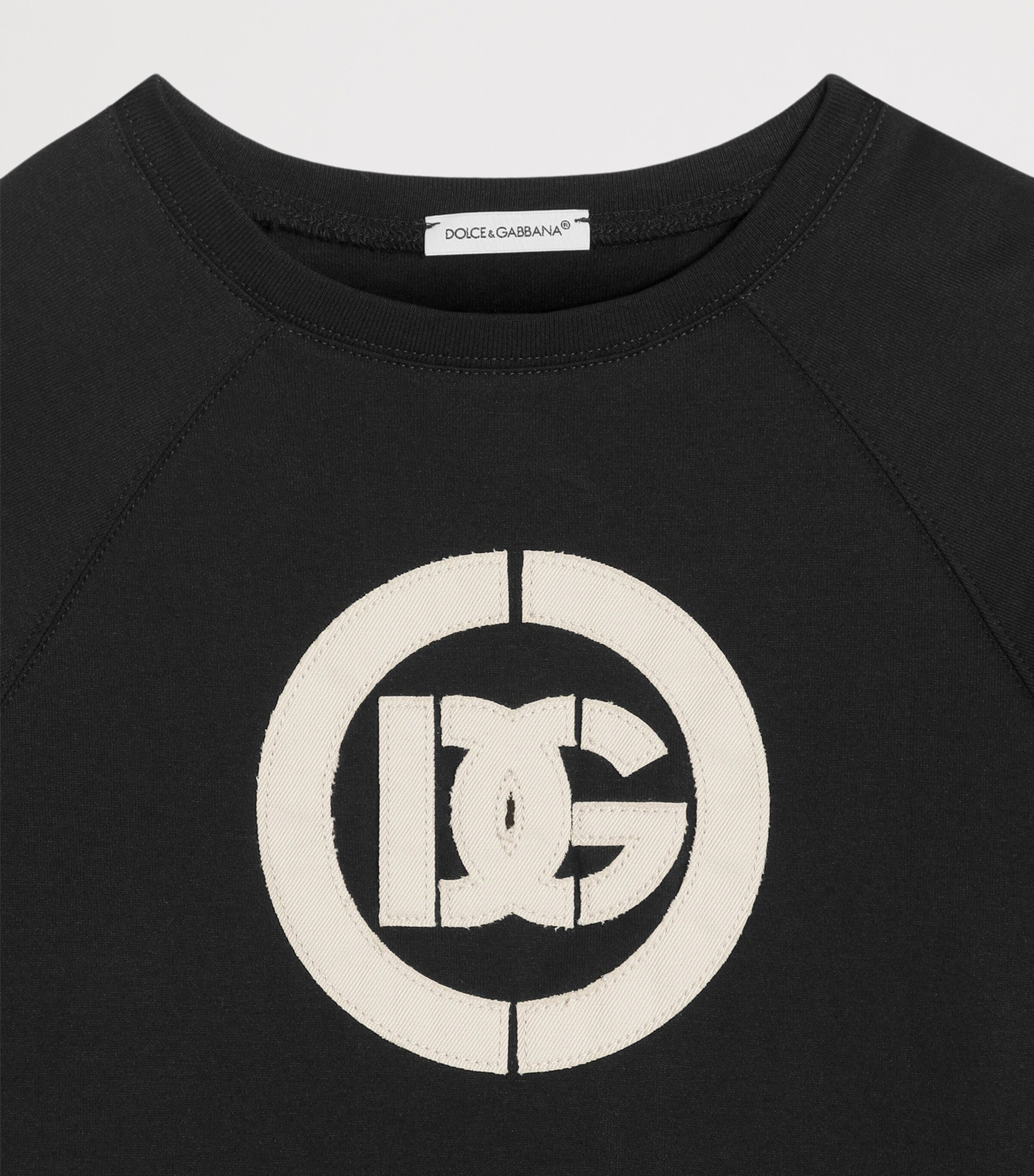 Dolce&Gabbana Kids Cotton Logo T-Shirt (8-12+ Years) Black Image 3
