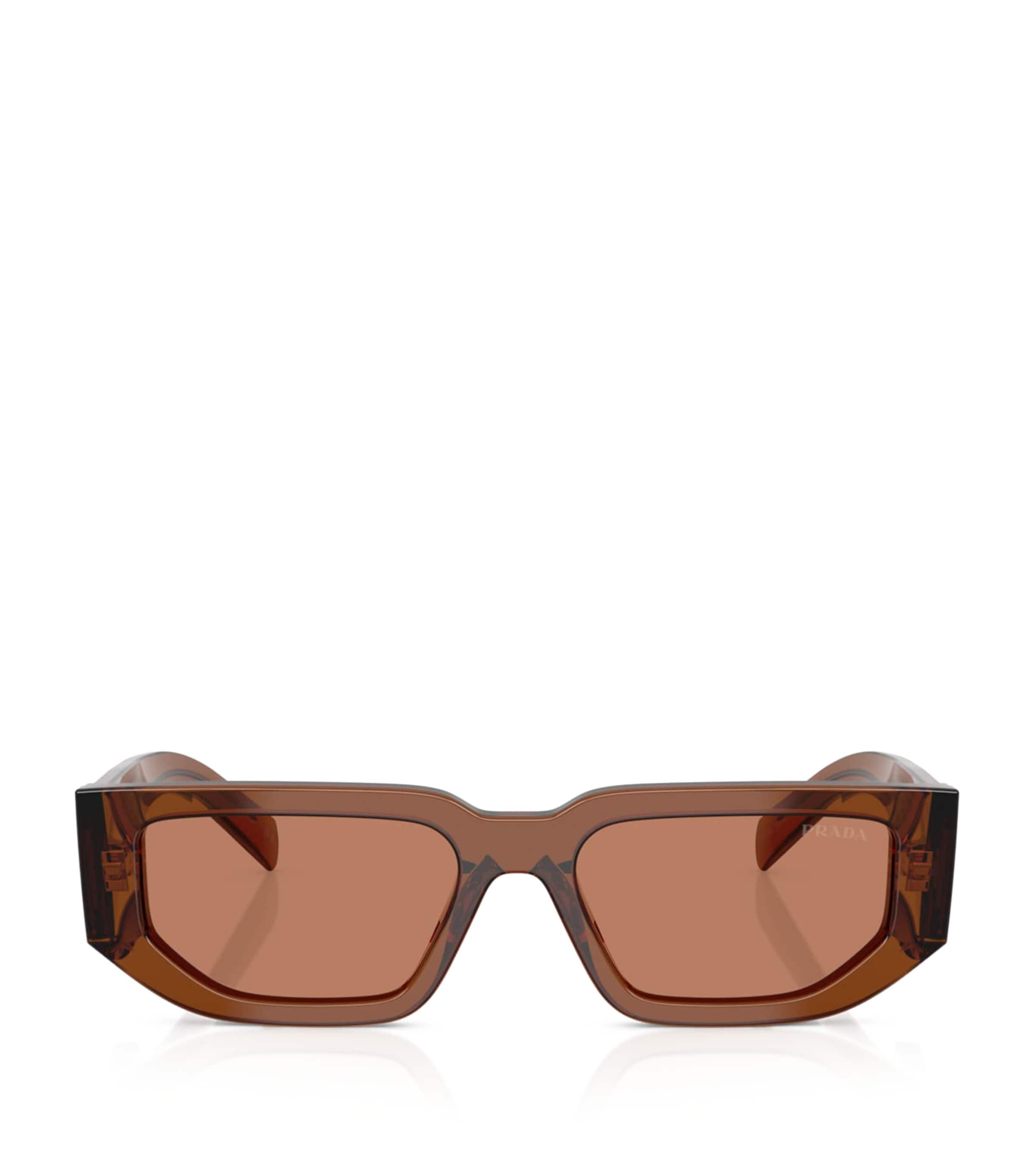 Prada Rectangle Sunglasses Brown Image 1