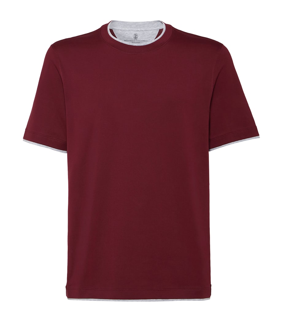 Cotton Faux-Layered T-Shirt COA16 Image 1