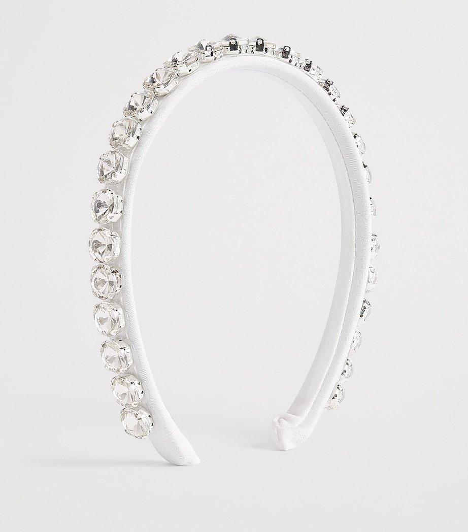Mama Luma Crystal-Embellished Headband Ecru Image 2