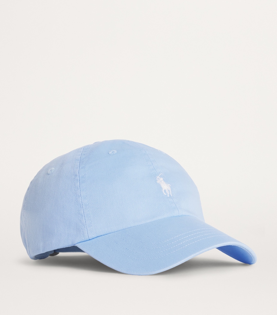 Cotton Polo Pony Baseball Cap BLUE Image 2