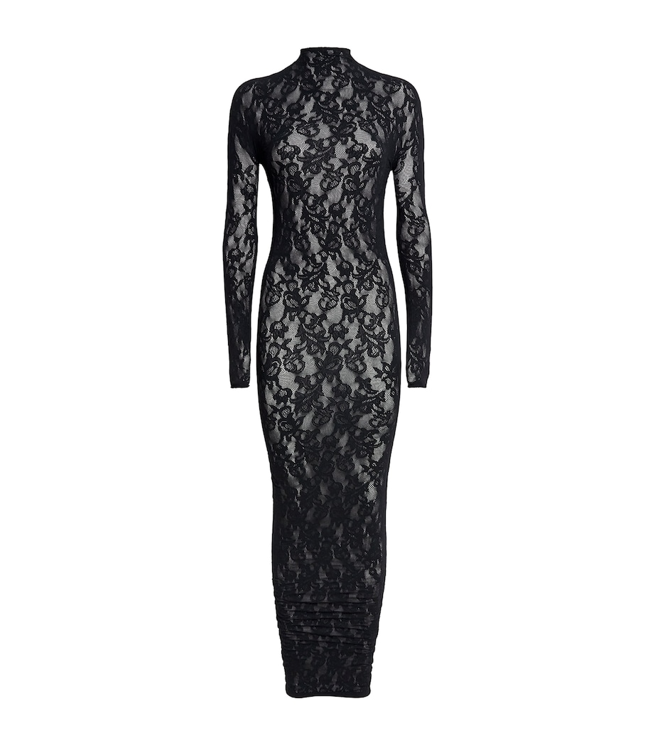Lace Long-Sleeve Maxi Dress OBSIDIAN Image 1