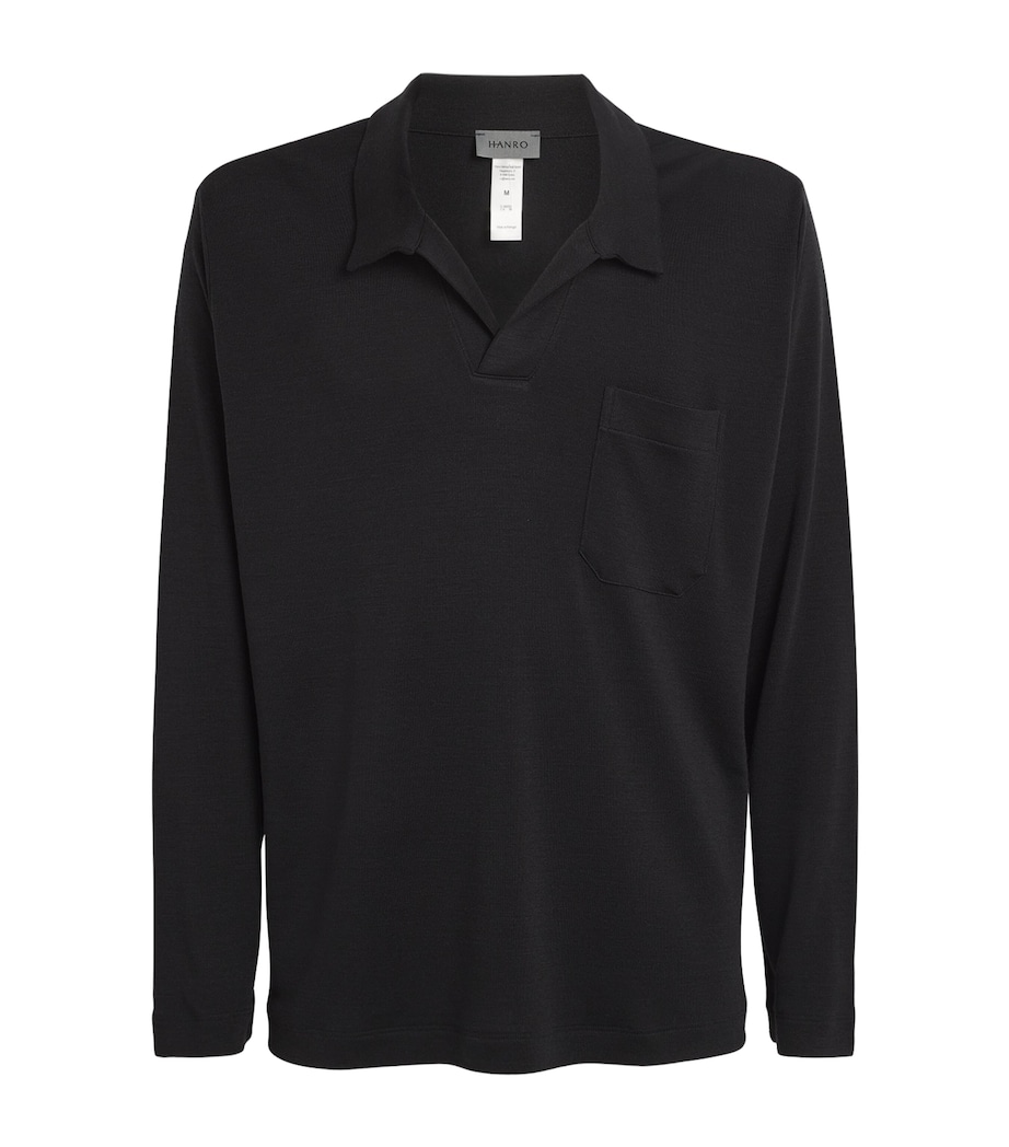 Wool-Blend Christian Polo Shirt 0018 BLACK Image 1