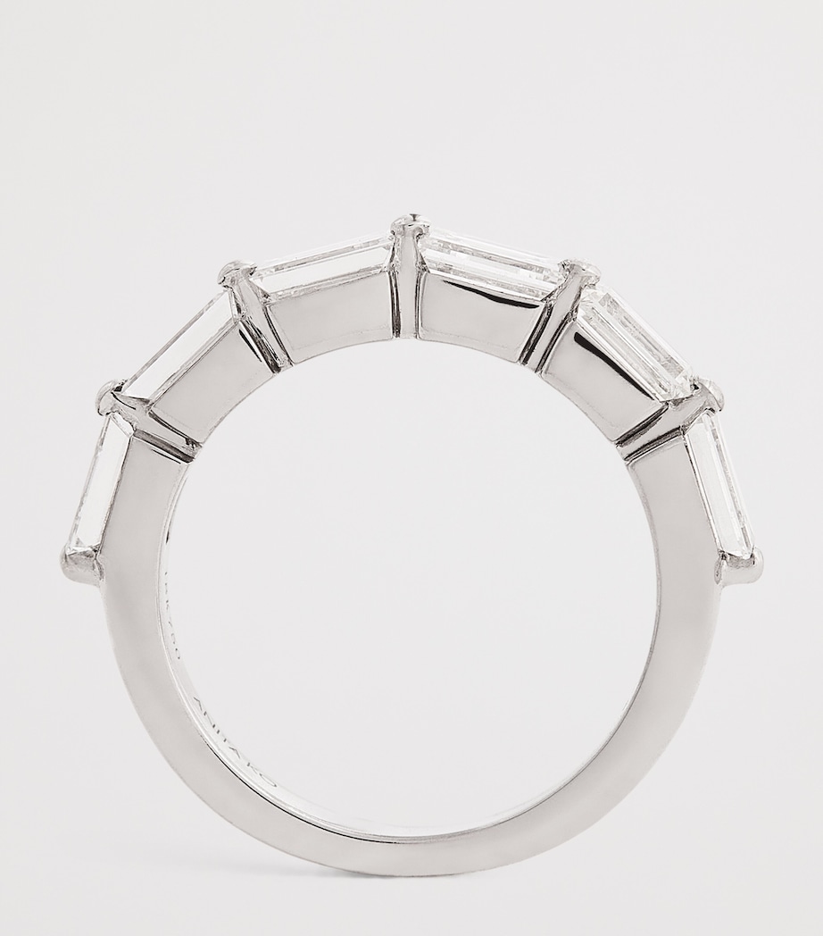 White Gold and Diamond Baguette Floating Ring WHITE GOLD Image 3