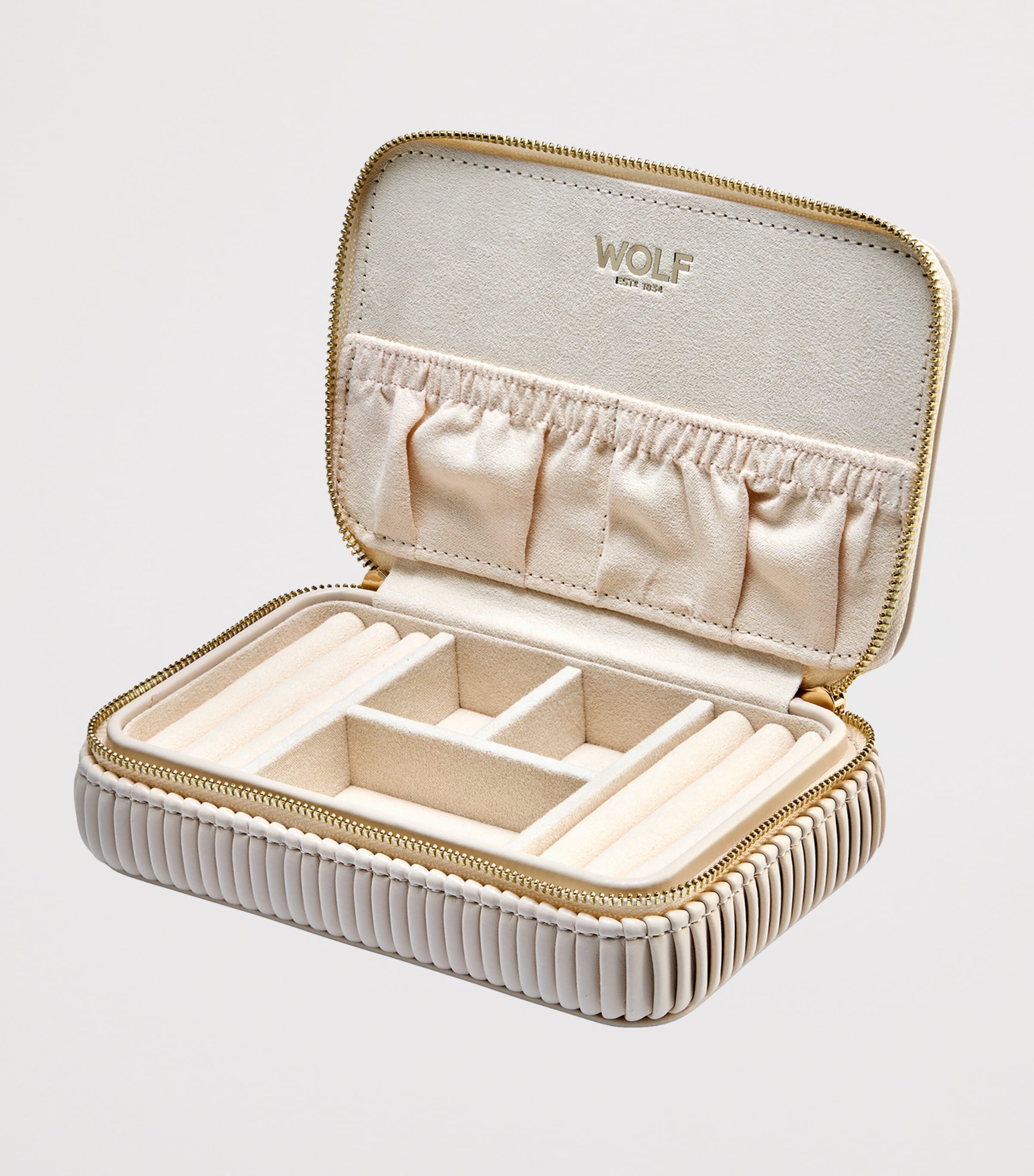 Bella Jewellery Zip Case BONE Image 3