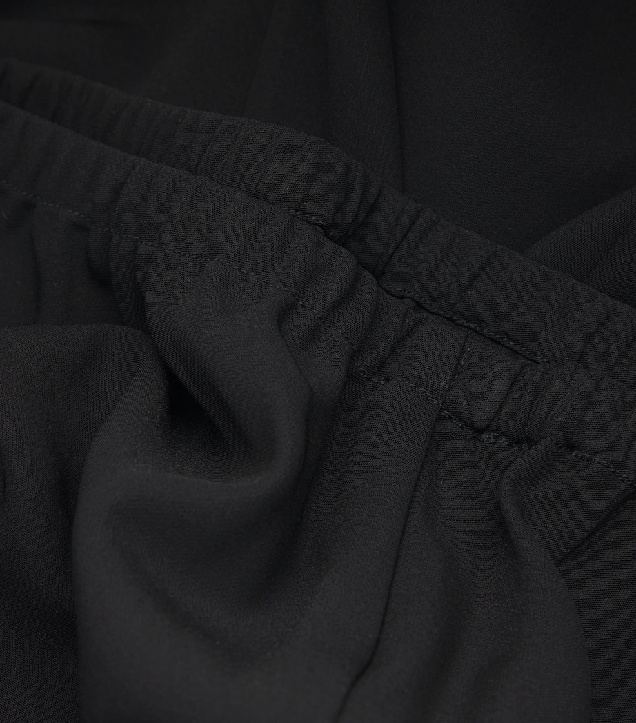 Satin Bea Wide-Leg Trousers BLACK Image 5