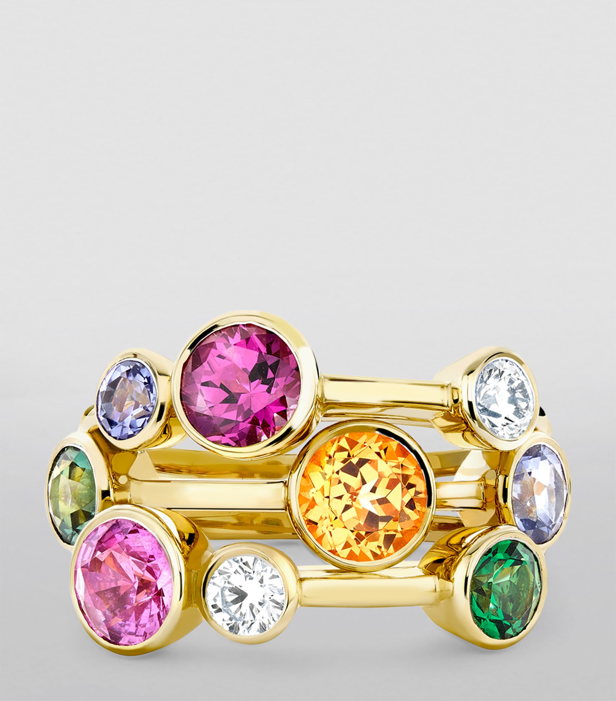 Yellow Gold, Diamond and Multicoloured Gemstone Raindance Ring 18 CARAT YELLOW GOLD Image 5