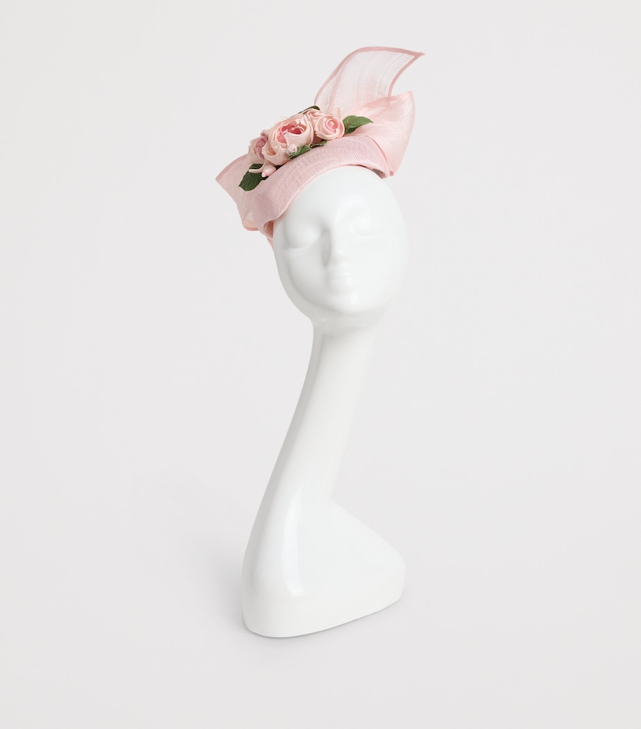 Ribbon-Detail Rose Fascinator PALE PINK TONE ROSES Image 2