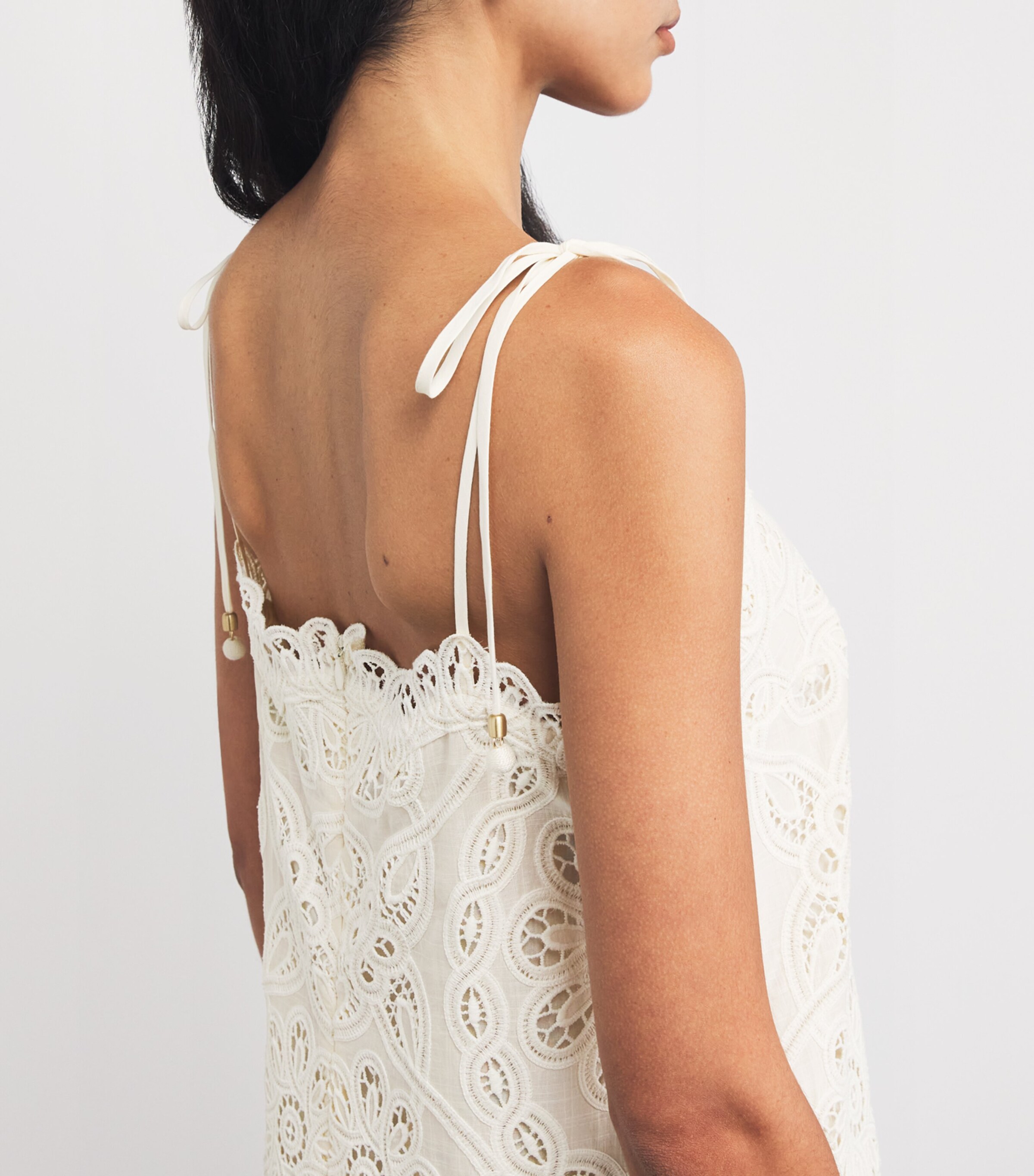 【Zimmermann】Rhiannon embroidered cotton midi dress Rhiannon embroidered cotton midi dress in white - Zimmermann