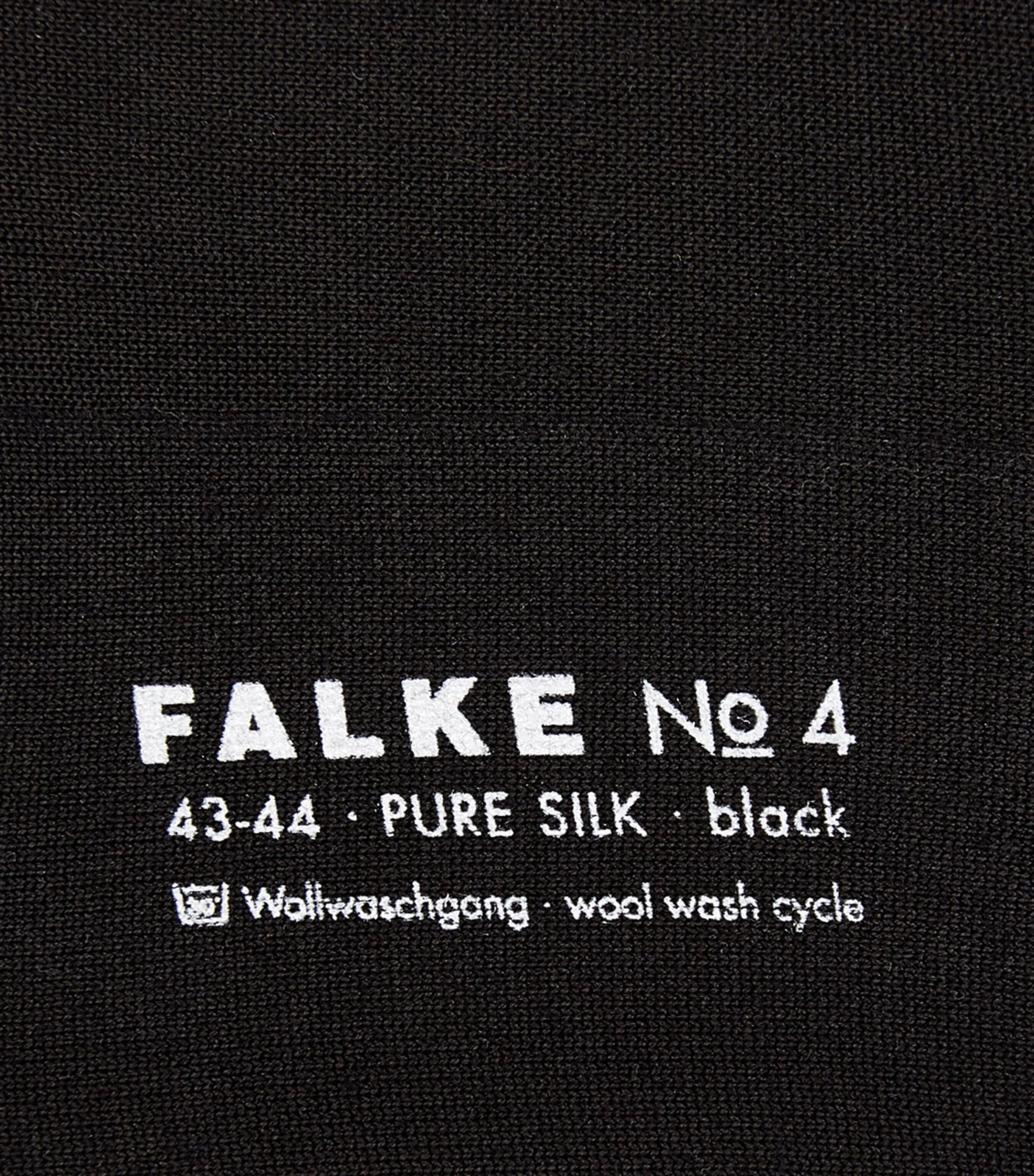 Falke Mens Silk-Blend No.4 Socks Black Image 2