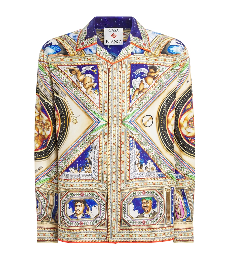 Casablanca Mens Silk Plafond Orne De Musique Shirt Take Me To Church Image 1