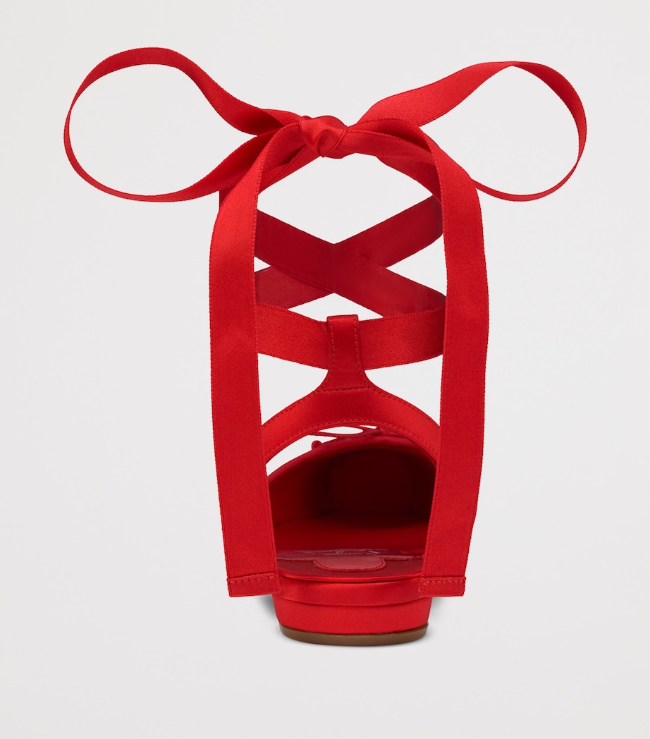 Christian Louboutin Cassia Lace-Up Satin Ballet Flats Image 3