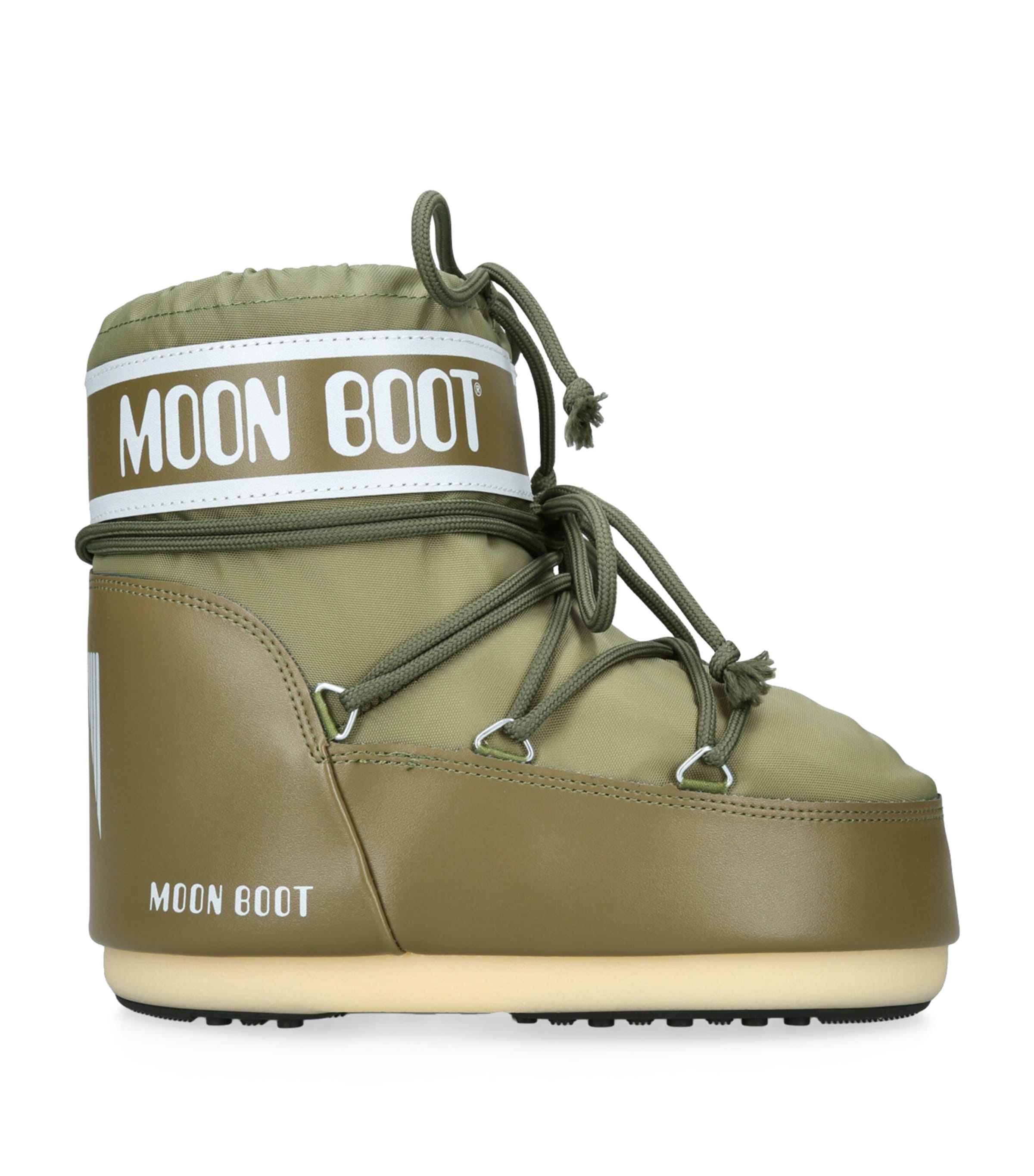 Moon Boot Icon Low Nylon Boots Khaki In Green