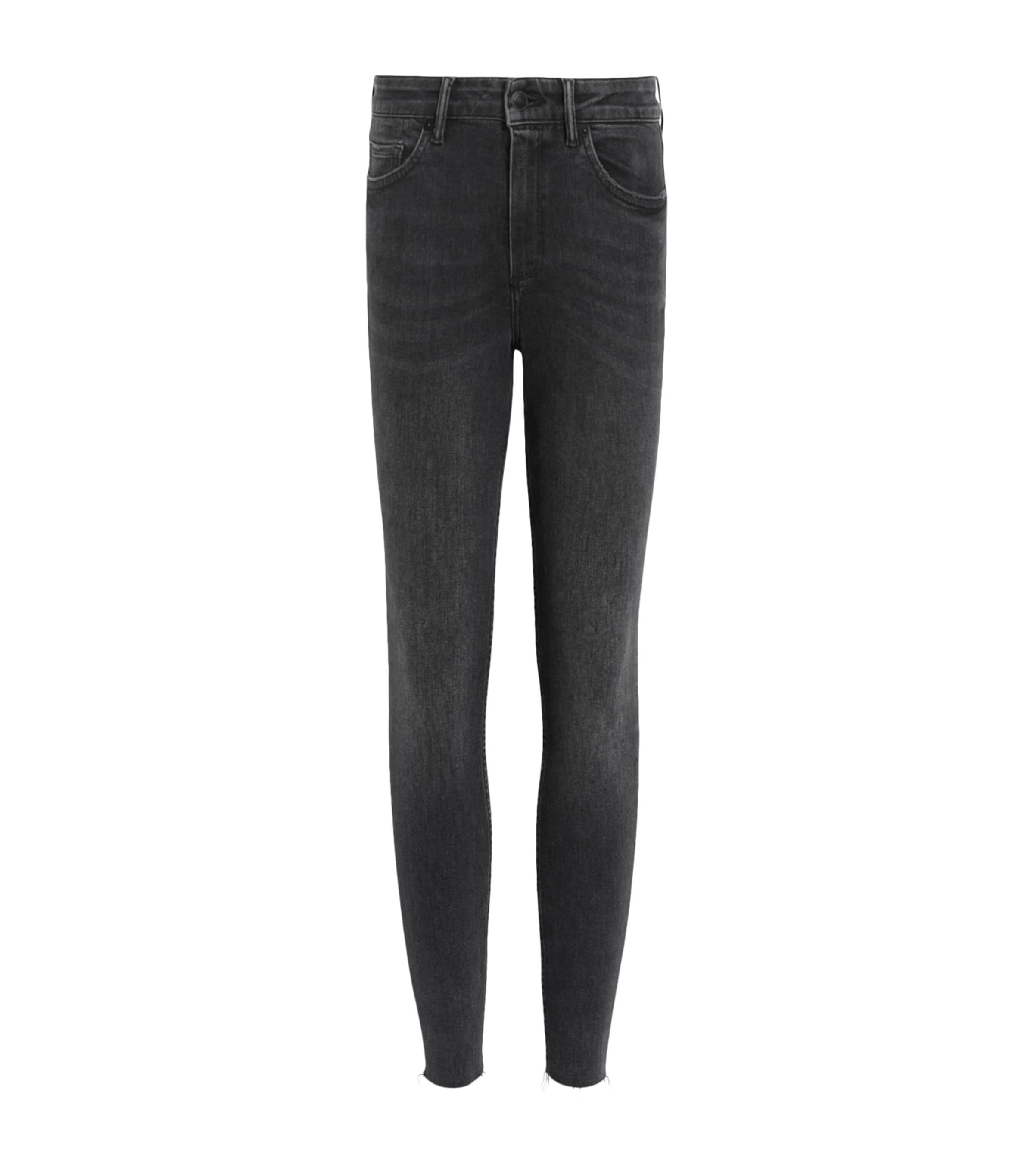AllSaints Womens Miller Push-Up Skinny Jeans Washed Black Image 1