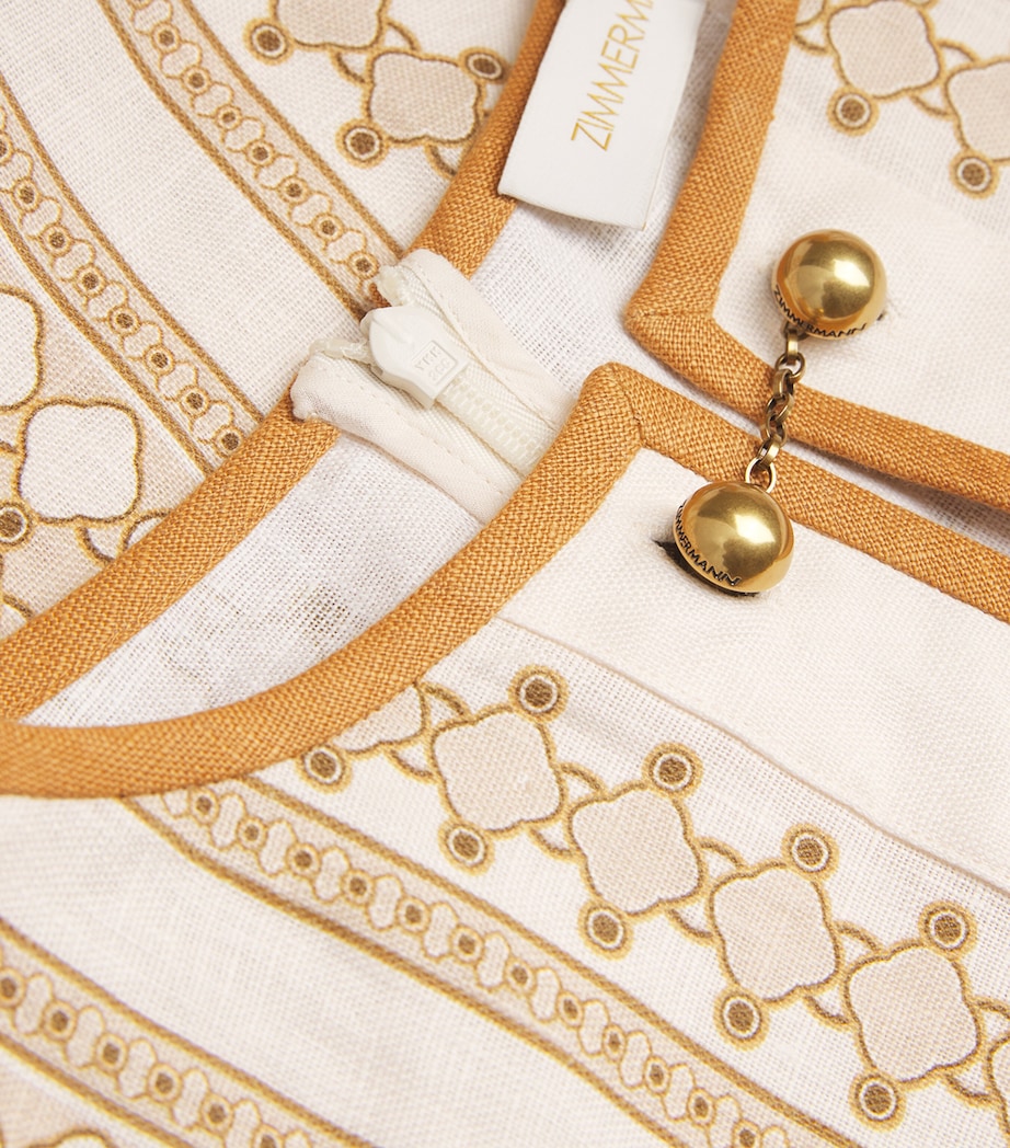 Linen Tunic Mini Dress CGPT/CREAM GEO PRINT Image 5