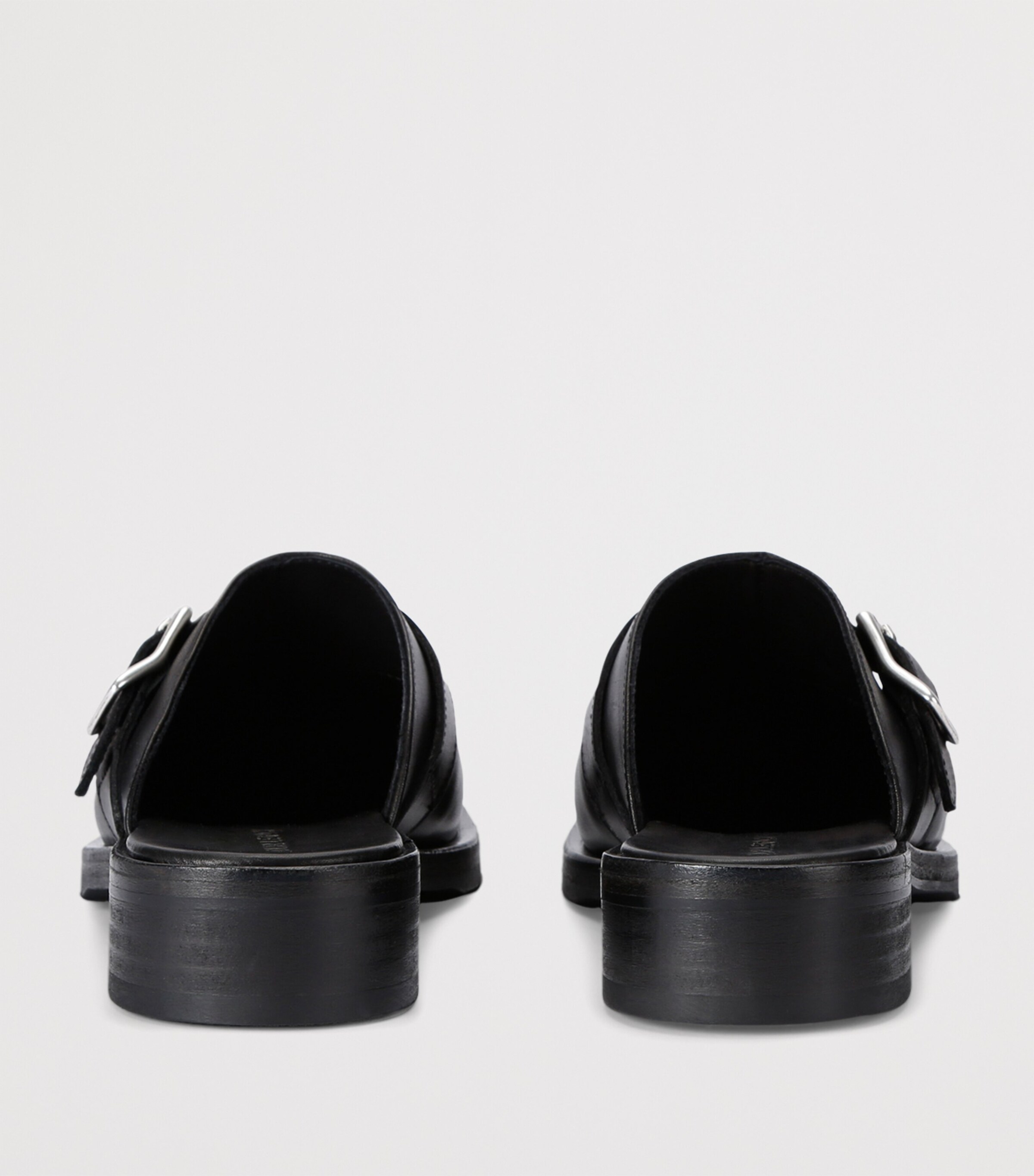 Leather Camion Mules BLACK Image 2