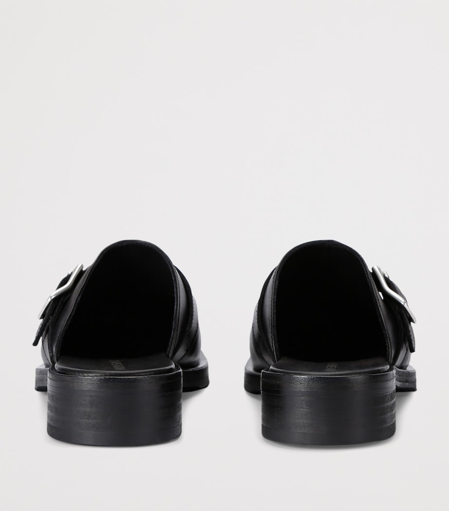 Leather Camion Mules BLACK Image 2