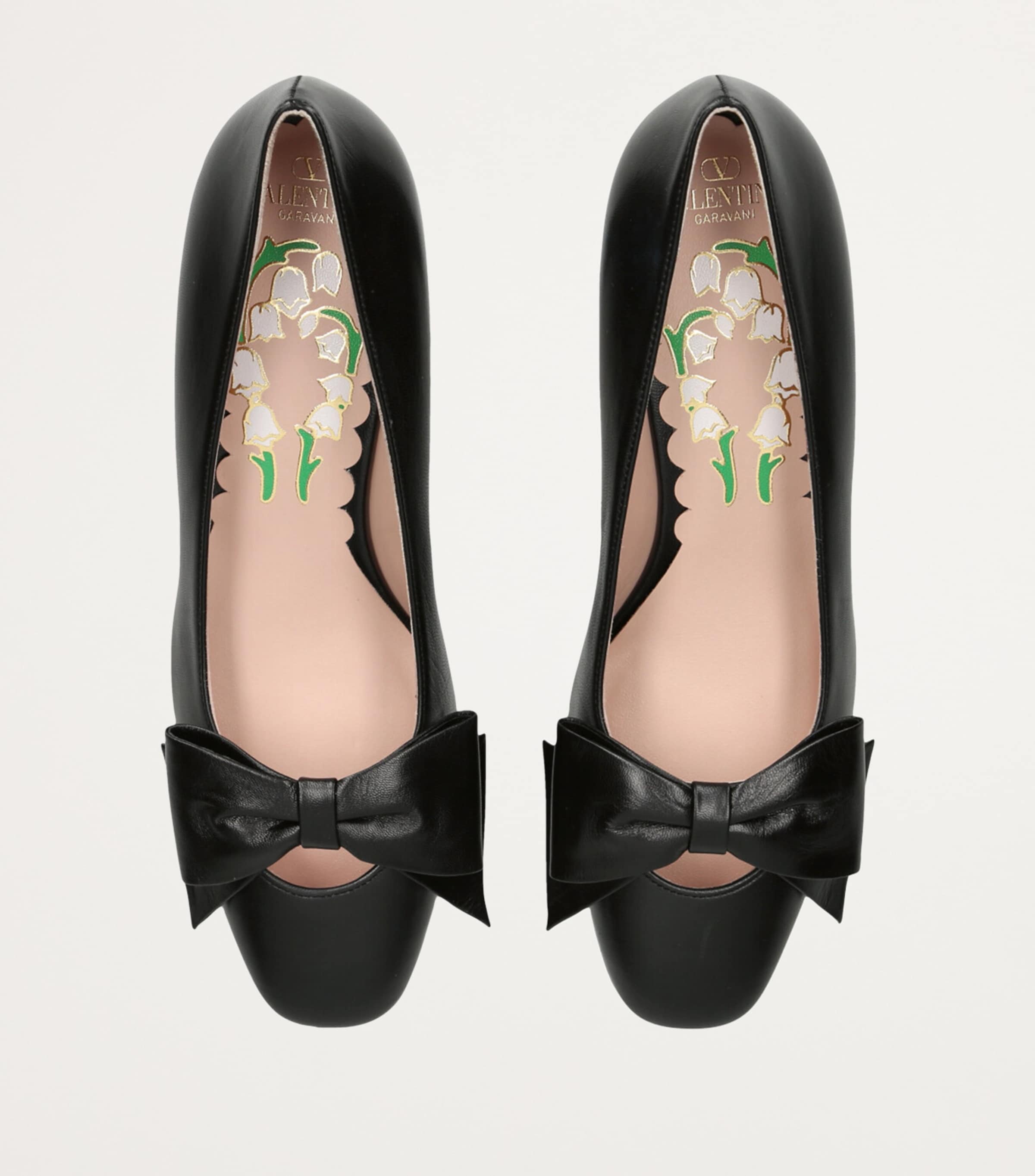 Valentino Garavani Black Leather Bow-Detail Pumps 45 | Harrods UK