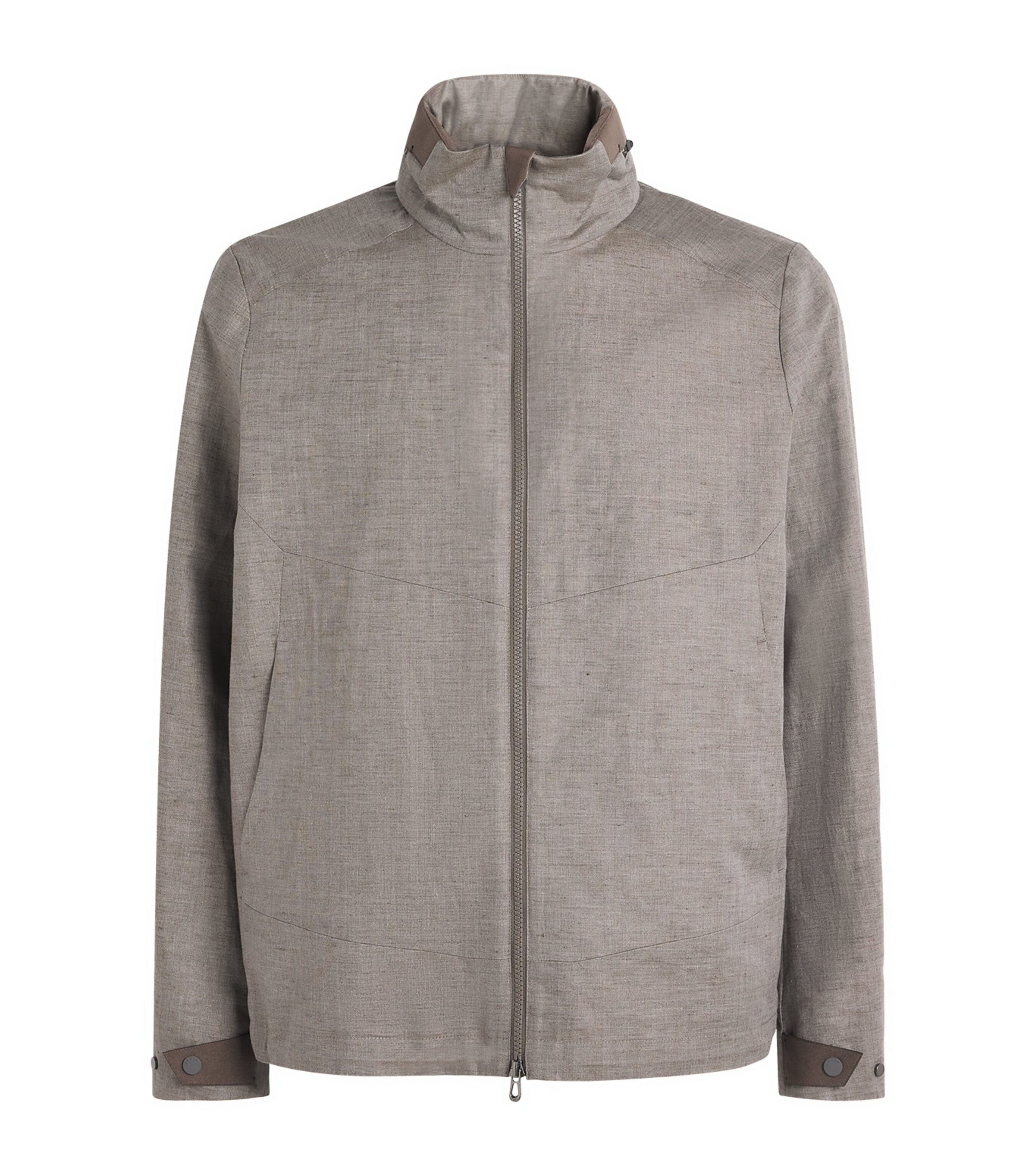 Sease Mens Water-Resistant Linen Cruise 2.0 Jacket Wombat Image 1