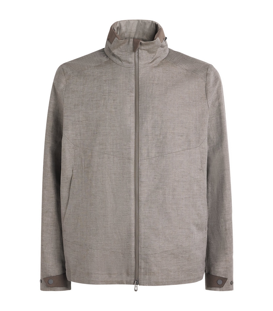 Sease Mens Water-Resistant Linen Cruise 2.0 Jacket Wombat Image 1