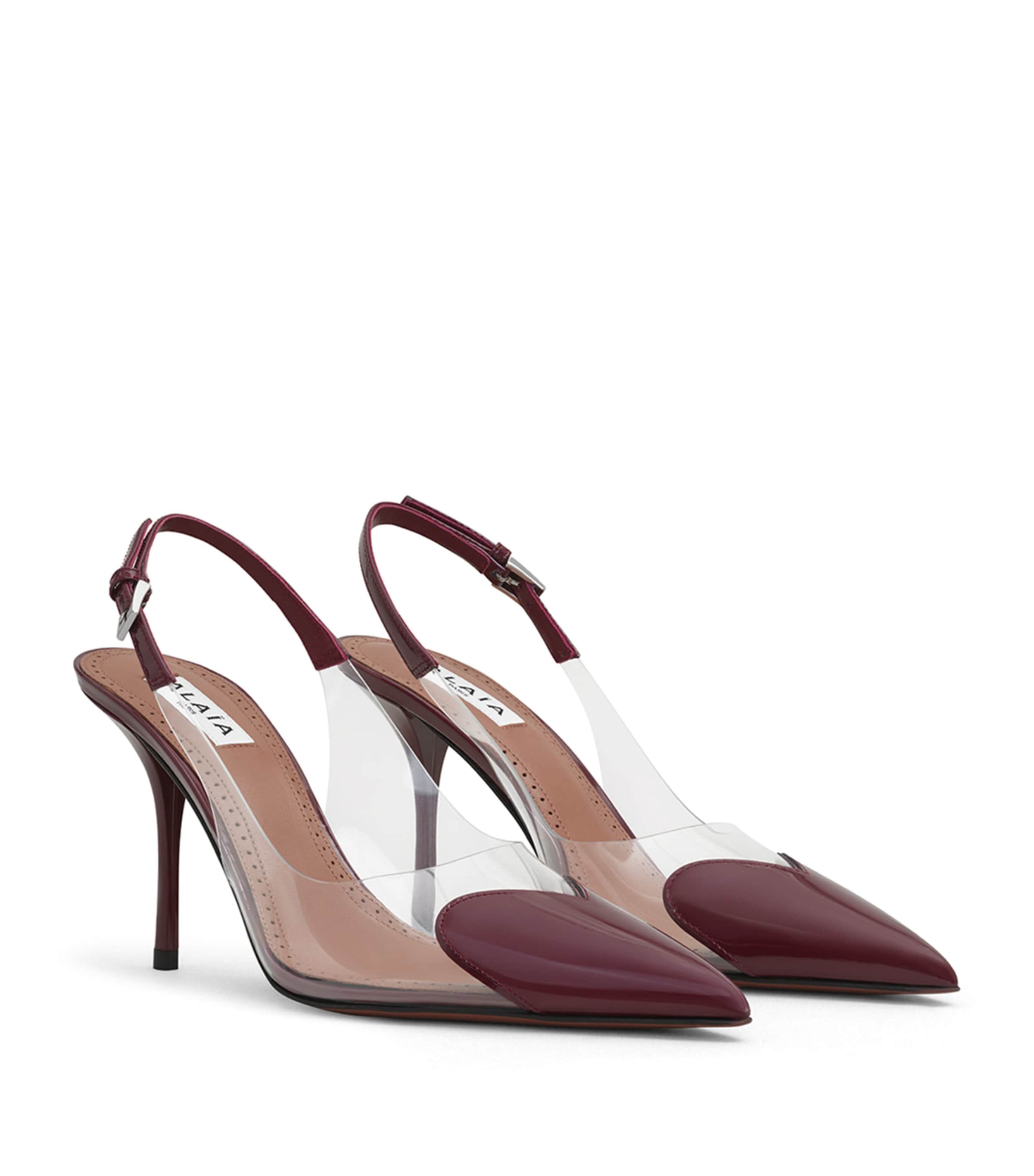 Alaïa Le Coeur Slingback Pumps 90 Rouge Grenat Image 2