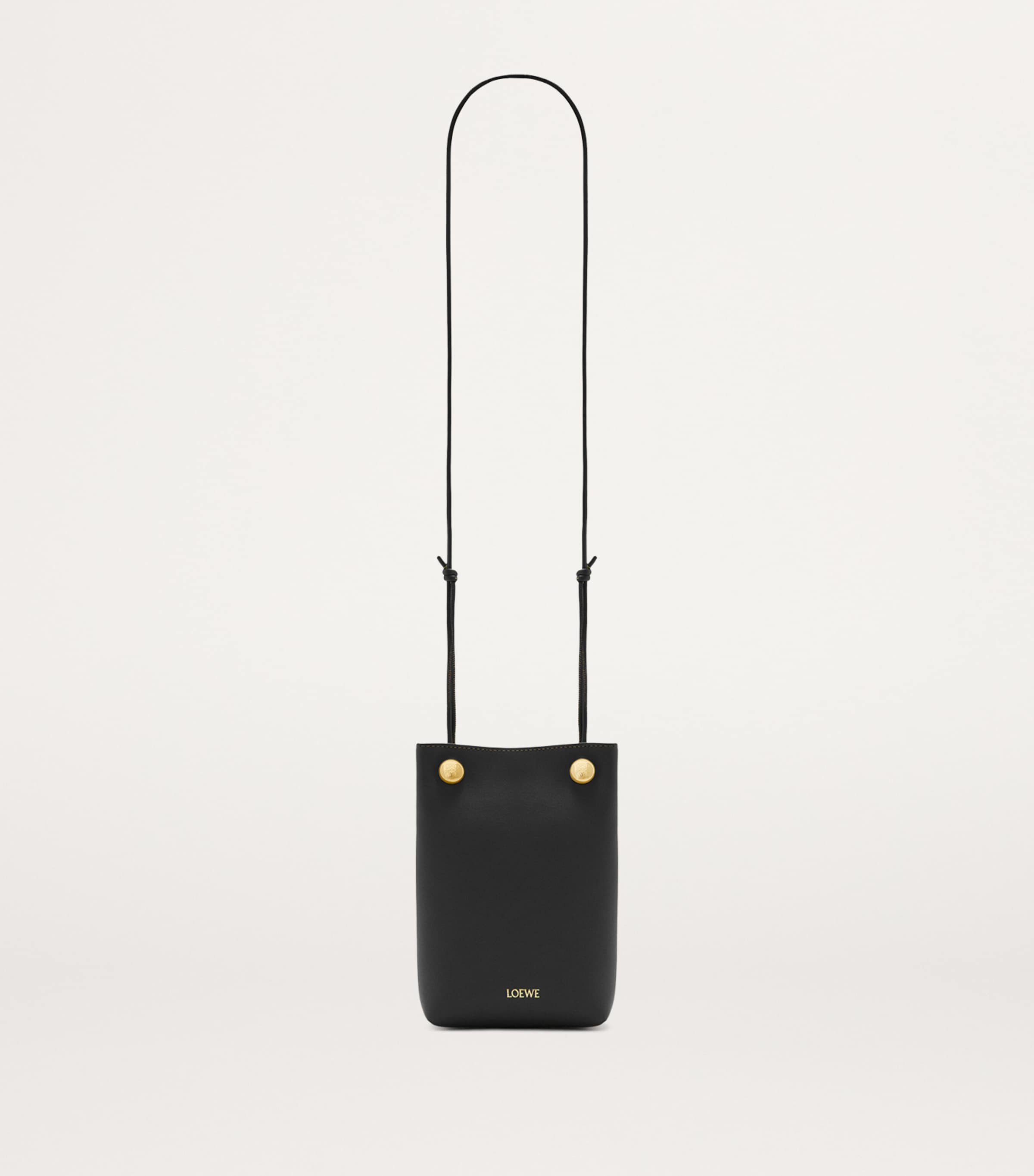 Leather Pebble Cross-Body Bag BLACK Image 6