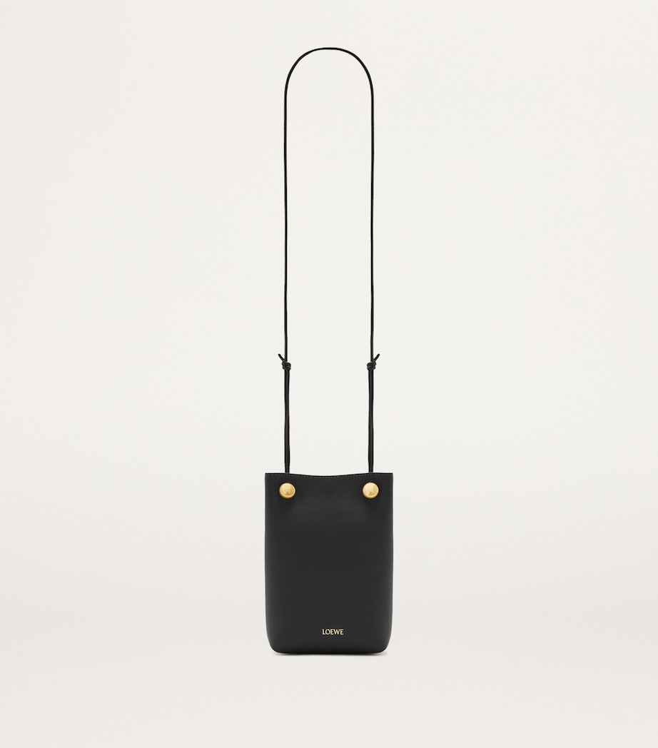 Leather Pebble Cross-Body Bag BLACK Image 6