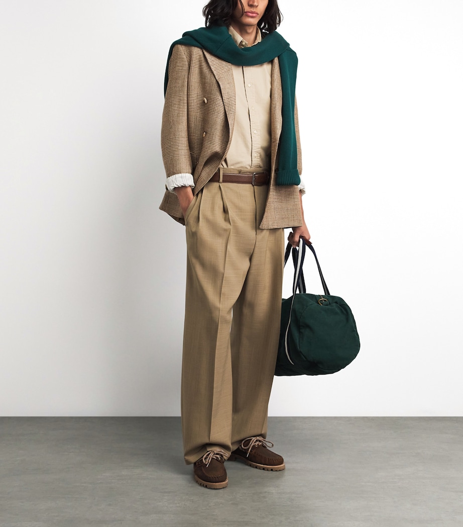 Polo Ralph Lauren Mens Linen-Silk-Wool Glenplaid Blazer Brown/tan Image 2