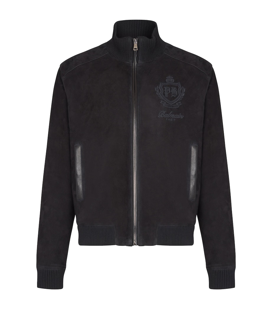 Suede College Emblem Jacket 0PA NOIR Image 1