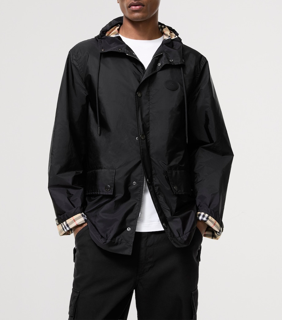 Burberry Mens Hooded Pembrey Jacket Black Image 2