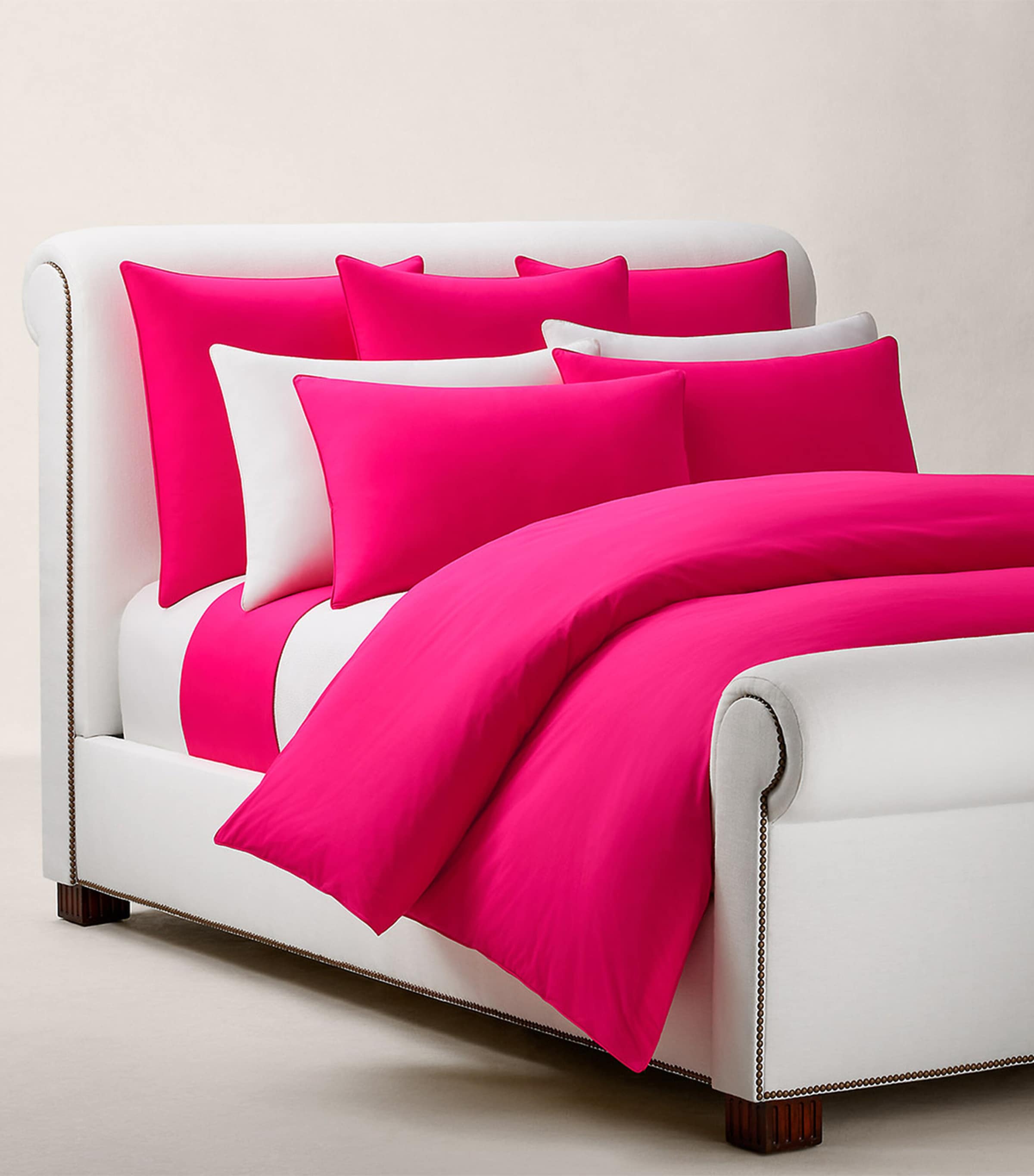 Ralph Lauren Home Cotton Polo Player Fitted Sheet (180cm x 200cm) Pinksky Image 4