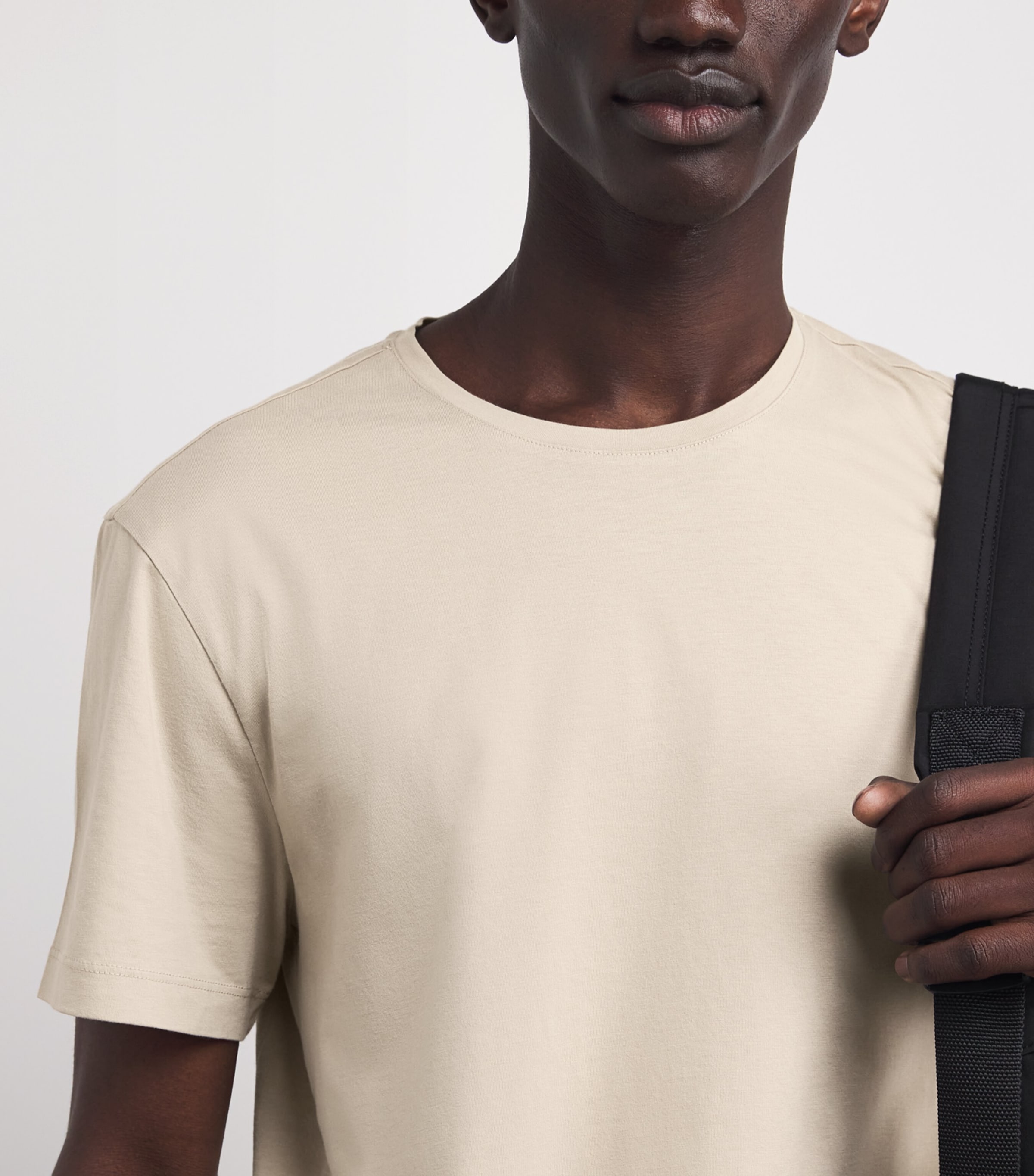 PAIGE Mens Pima Cotton Sorden T-Shirt Natural Image 3