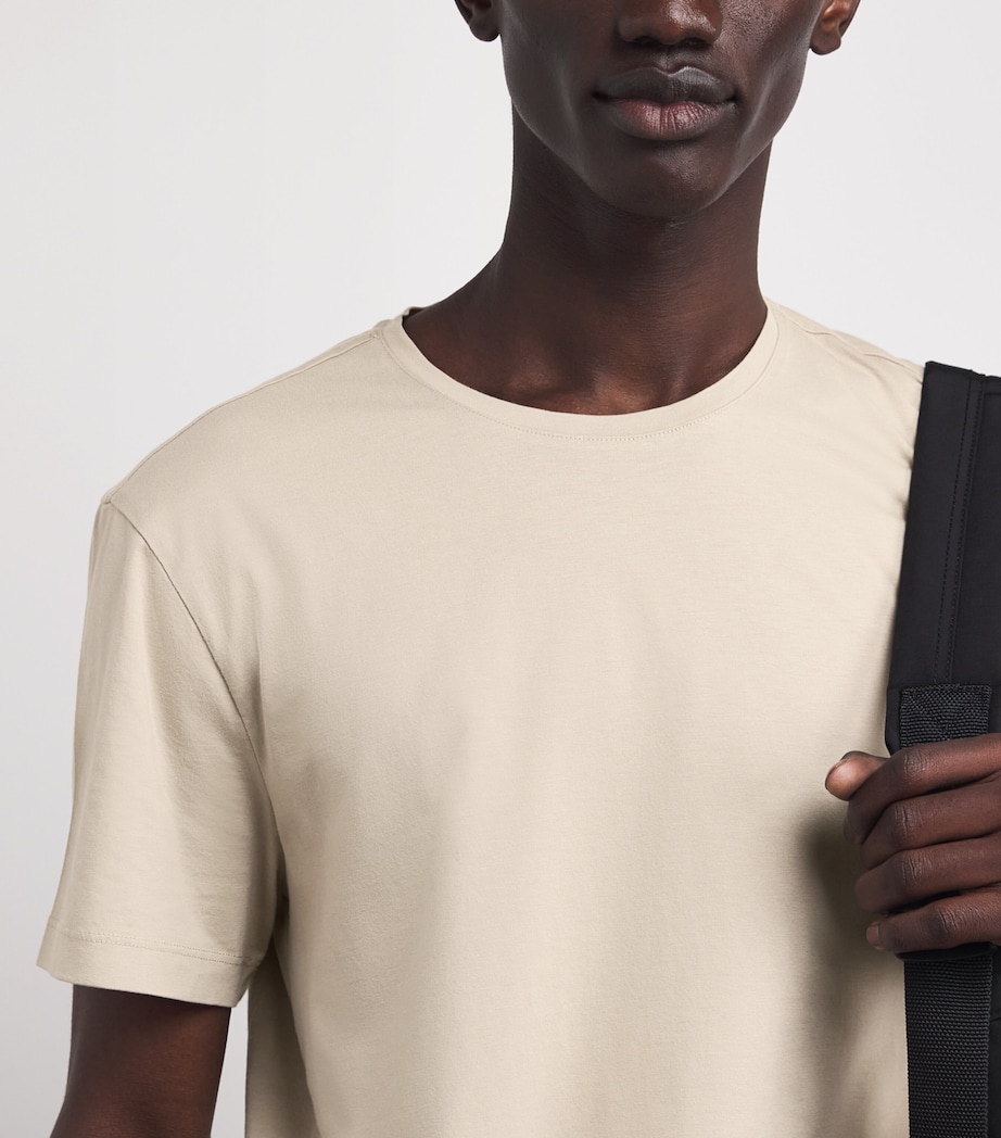 PAIGE Mens Pima Cotton Sorden T-Shirt Natural Image 3