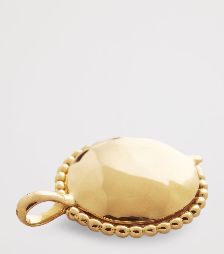 Gold Vermeil Beaded Deia Locket Pendant 18K GOLD VERMEIL Image 2