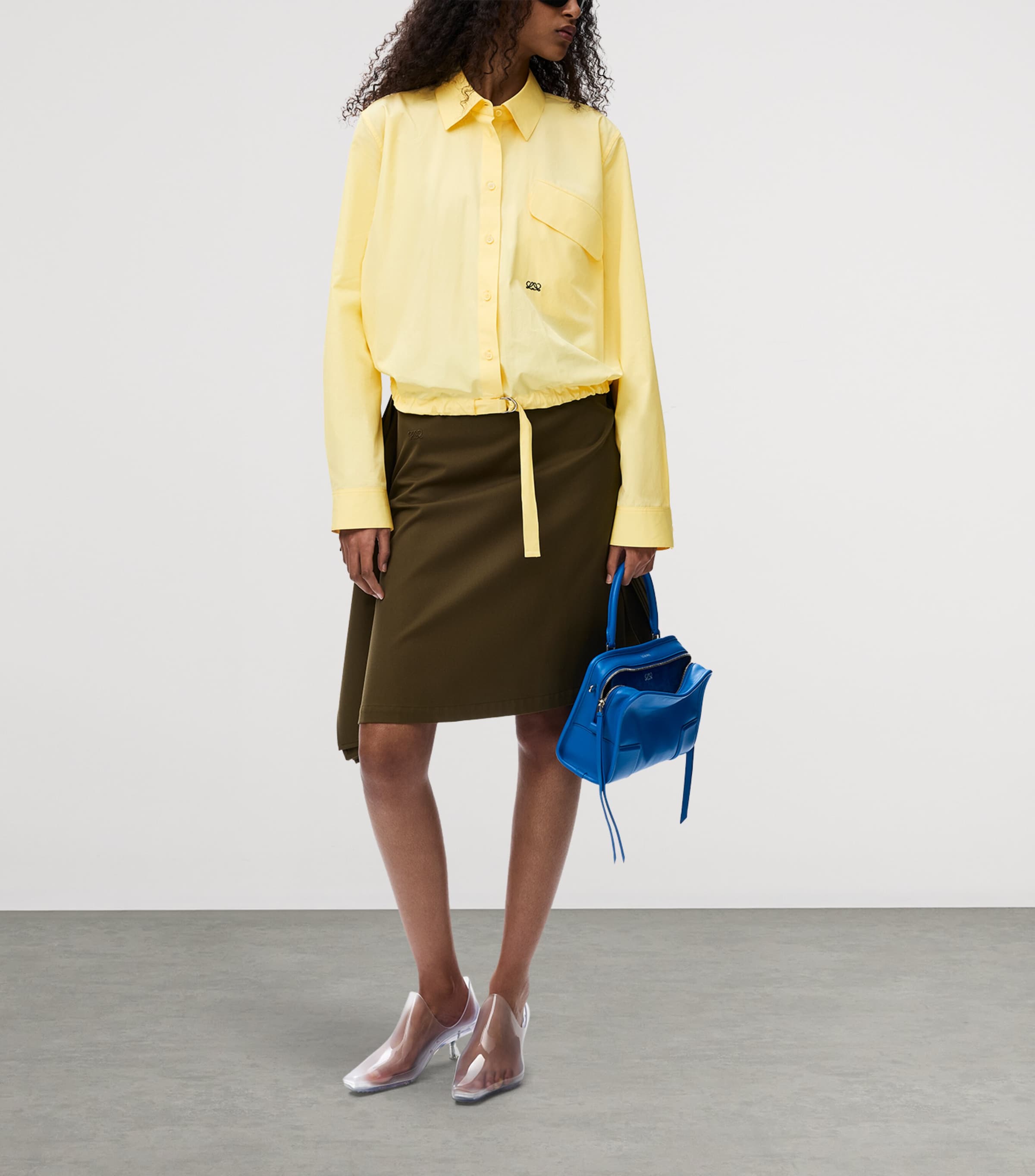 Drawstring-Hem Shirt LIGHT YELLOW Image 2
