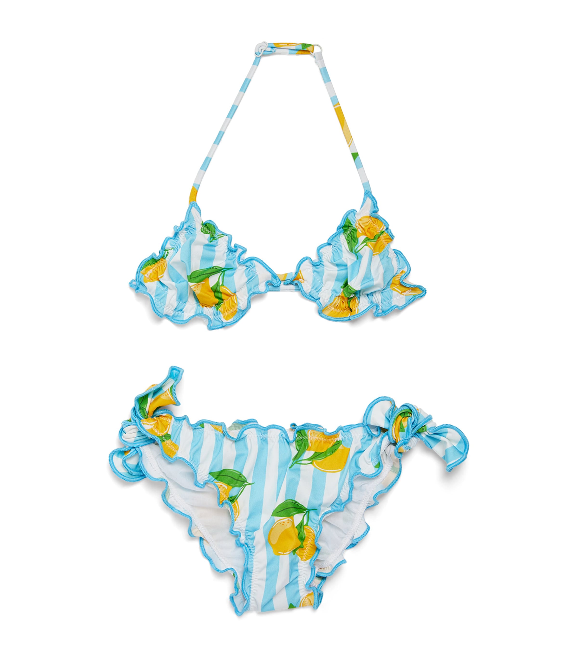 Shop Mc2 Saint Barth Frilled Lemon Bikini