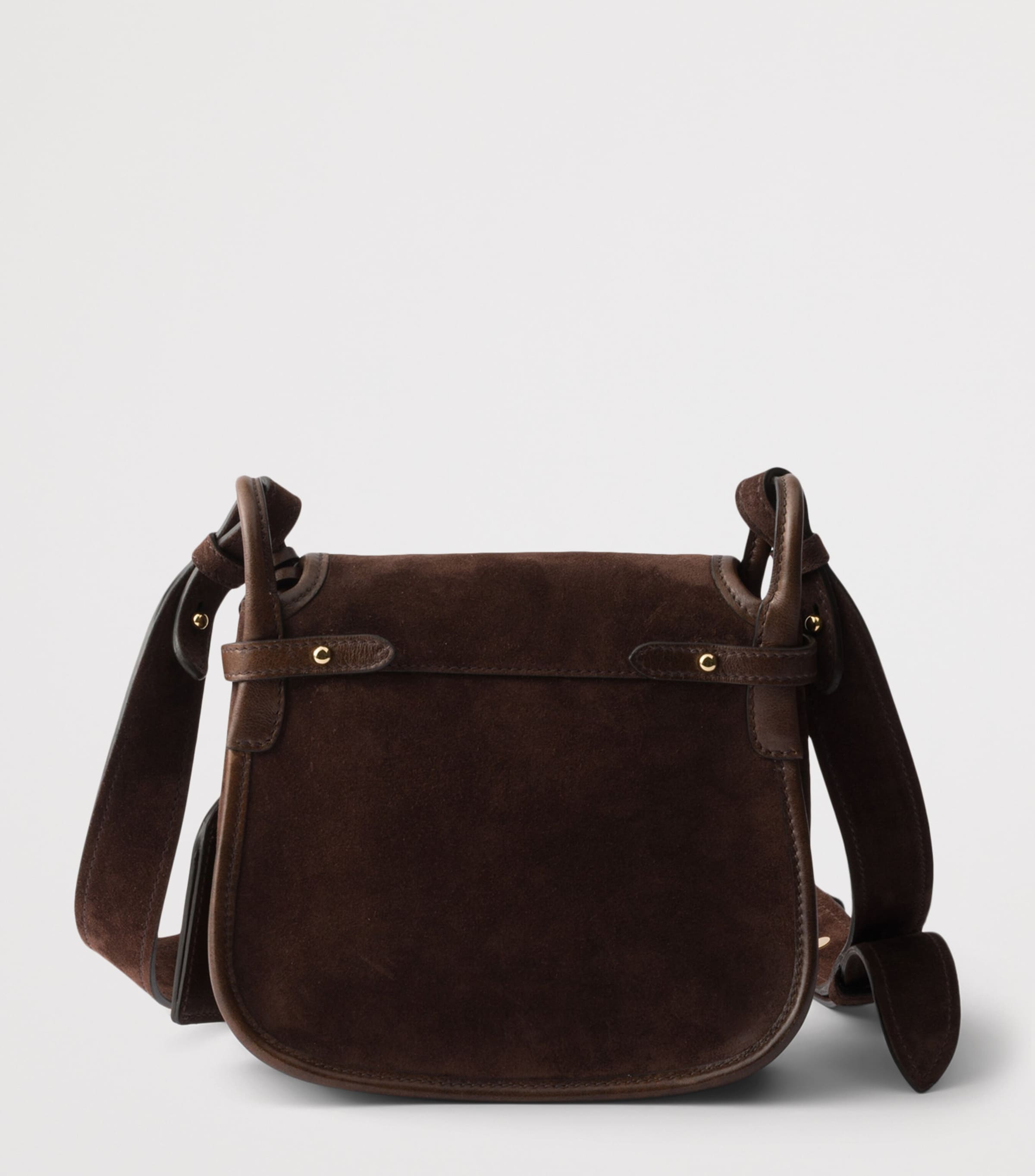 Prada Mini Suede Corsaire Shoulder Bag Brown Image 3