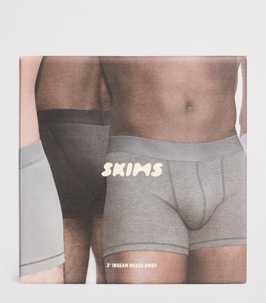 Stretch-Jersey Boxer Briefs (Pack of 3) BLUE BLACK MULTI Image 4